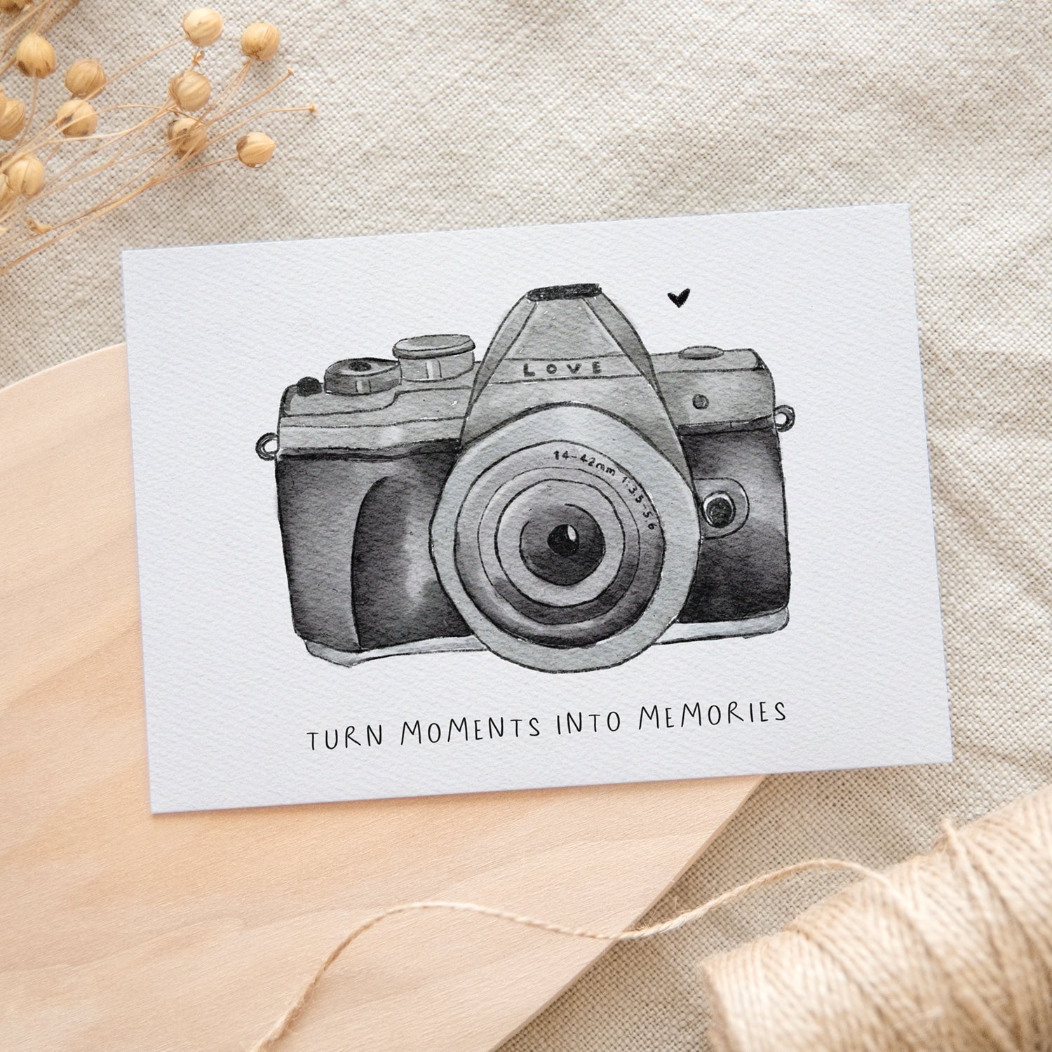 Postkarte „Turn moments into memories"