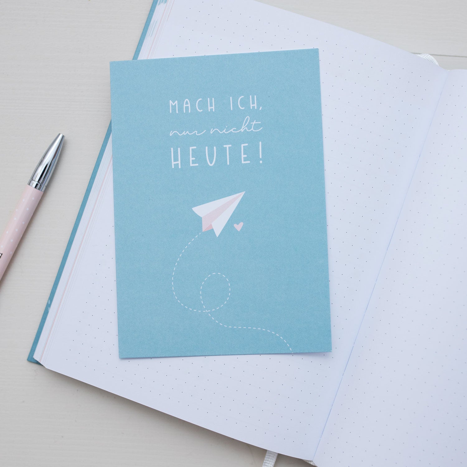 Postkarte „Mach ich, nur nicht heute"