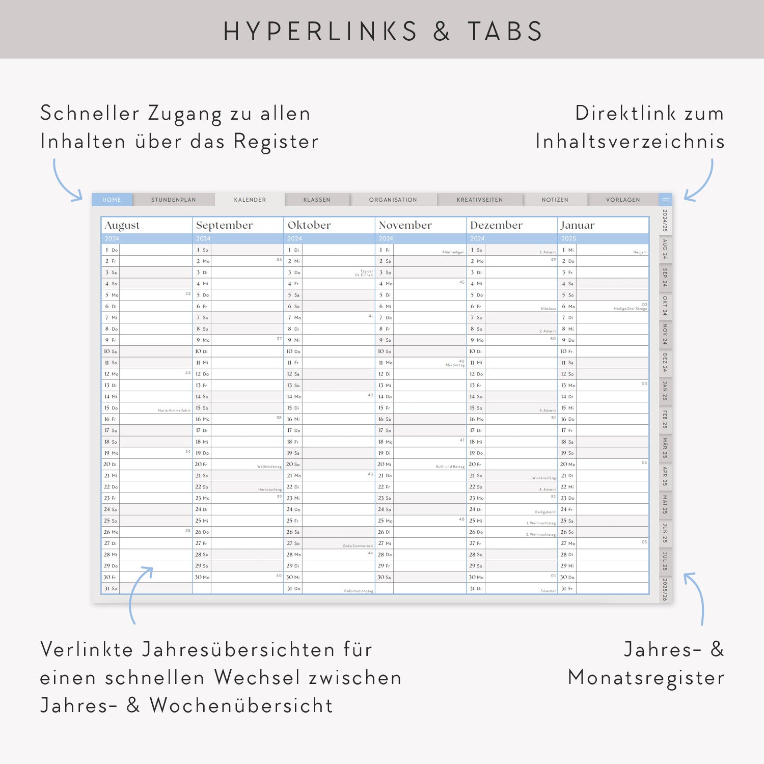 Digitaler Lehrkalender 2024/2025