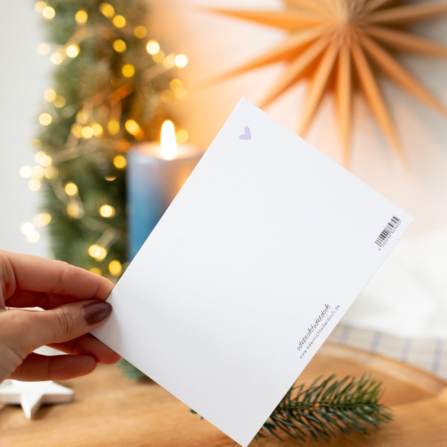 Postkarte „Mit dir ist Weihnachten"