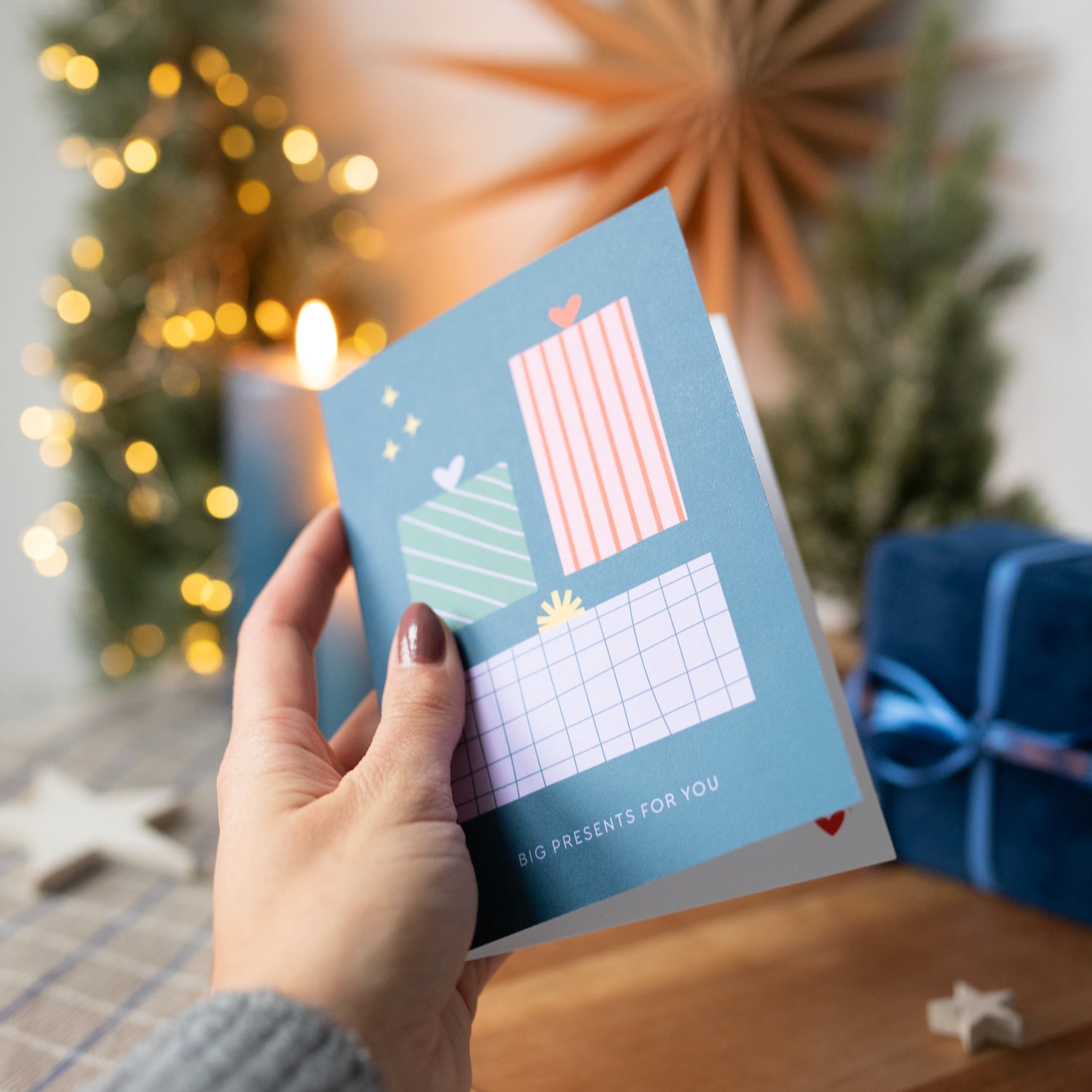Klappkarte „Big presents"