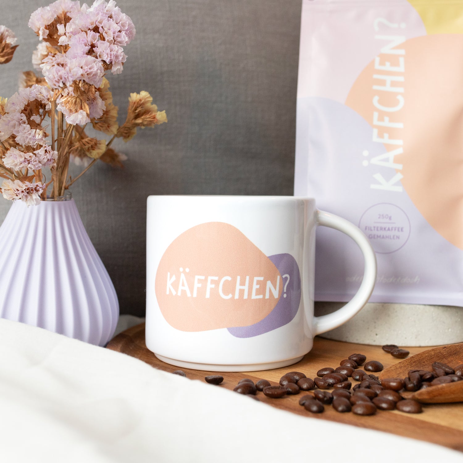 Bundle Tasse & Kaffee „Käffchen“ Gemahlen, 250g