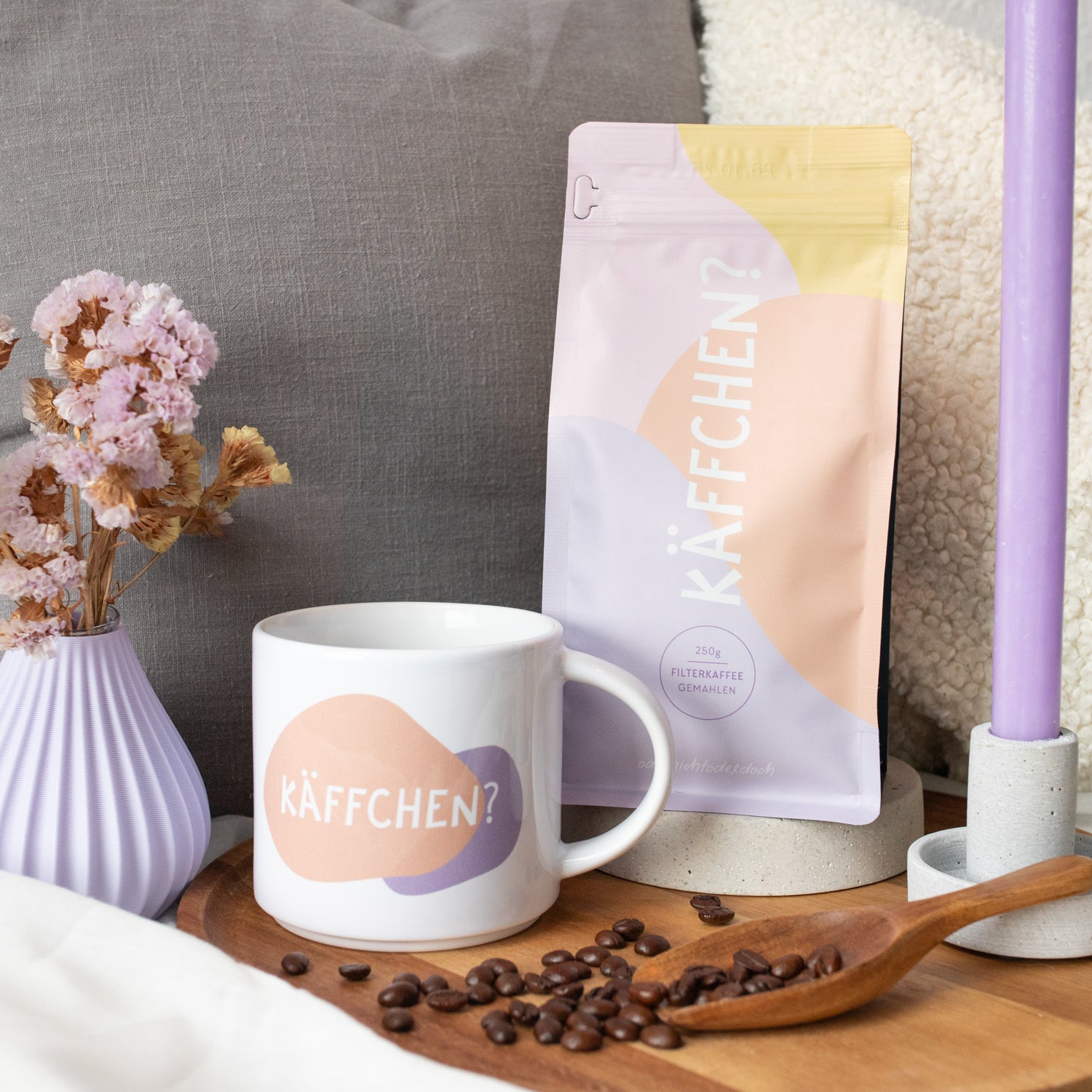 Bundle Tasse & Kaffee „Käffchen“ Gemahlen, 250g