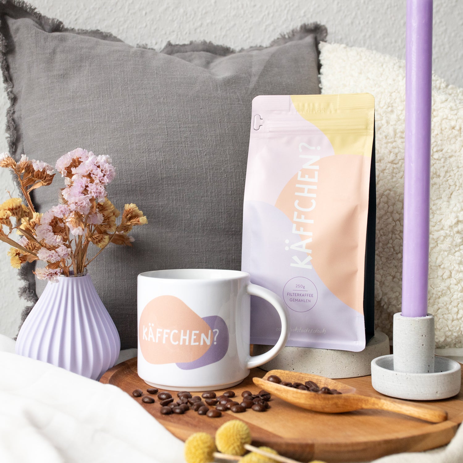 Bundle Tasse & Kaffee „Käffchen“ Gemahlen, 250g