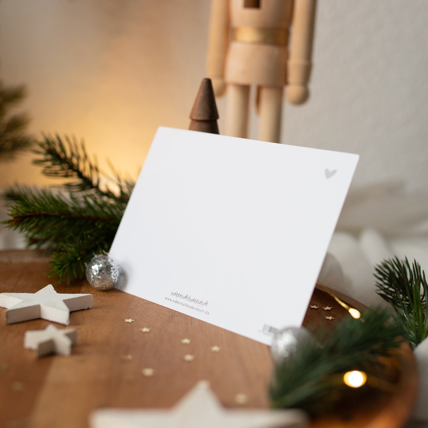 Postkarte „Shine bright" mit Silber