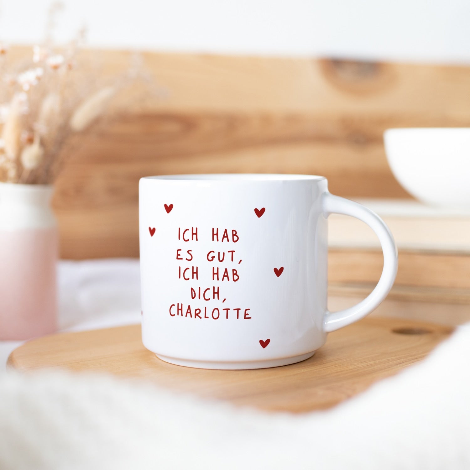 Tasse „Ich hab es gut", personalisierbar