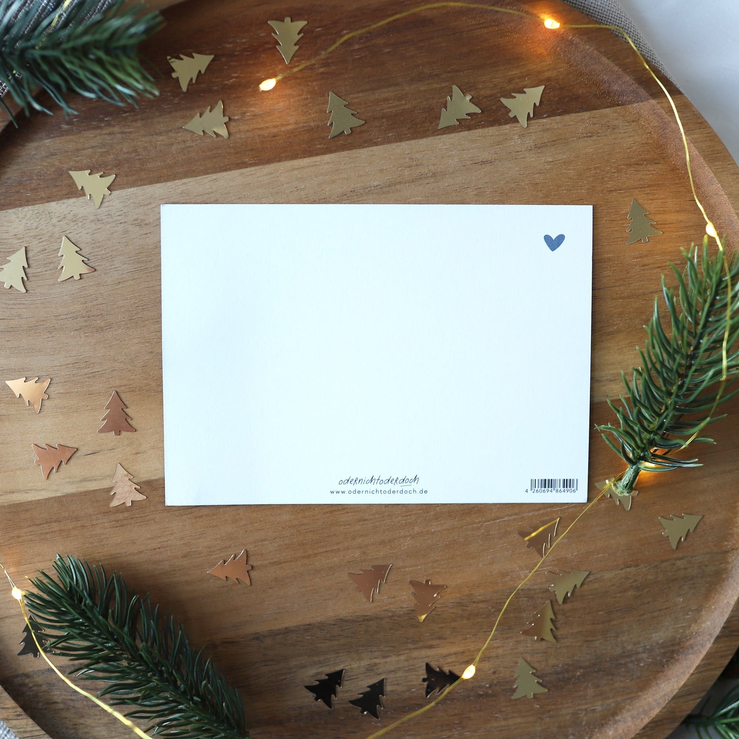 Postkarte „Zusammen feiern" mit Gold