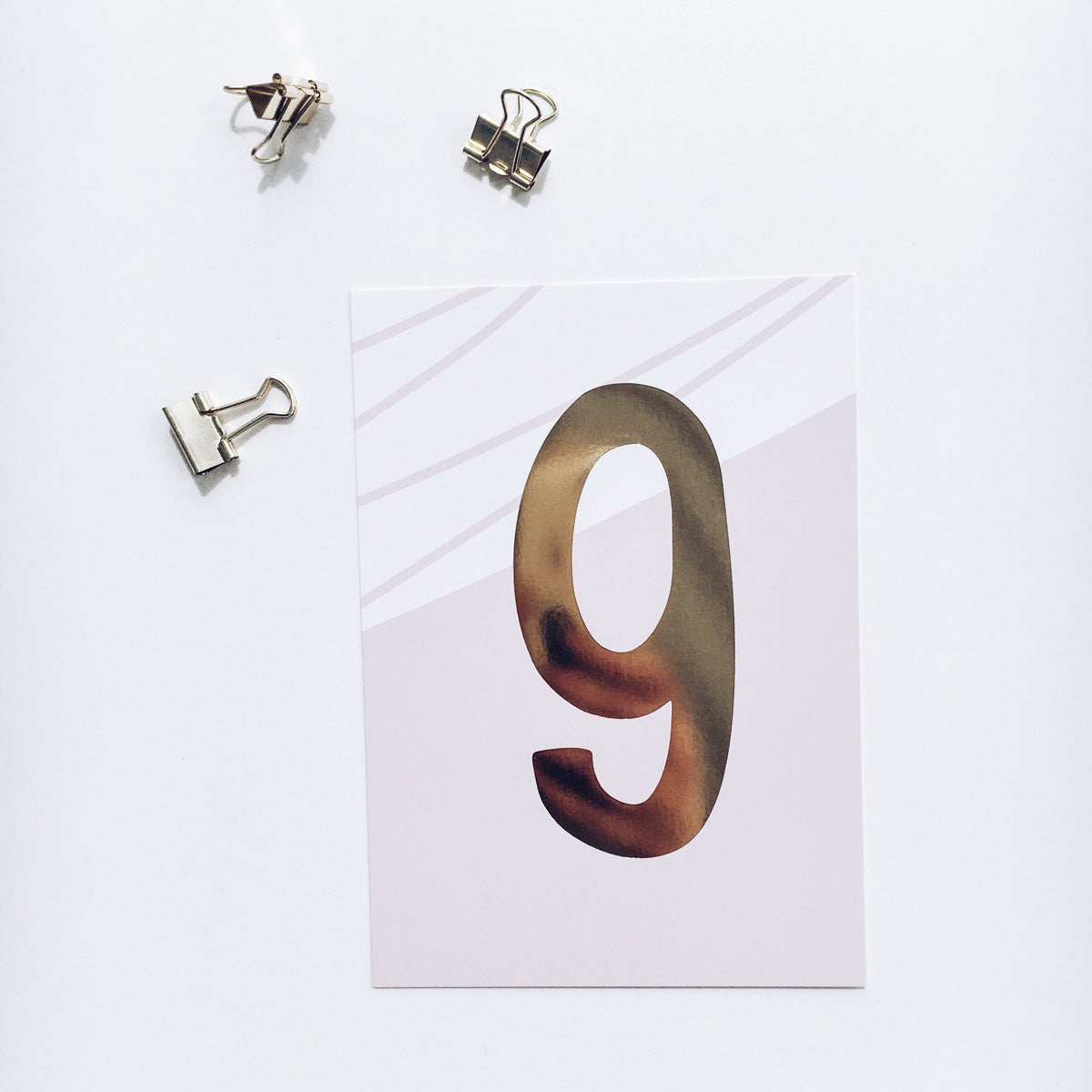 Postkarte „9"