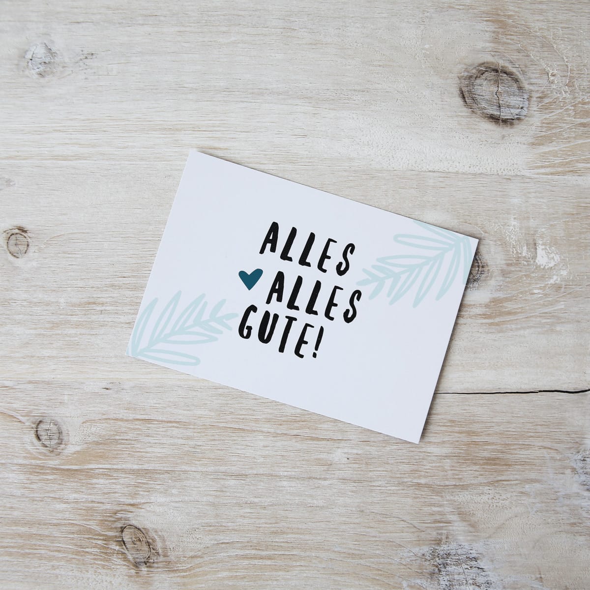 Postkarte „Alles alles Gute"