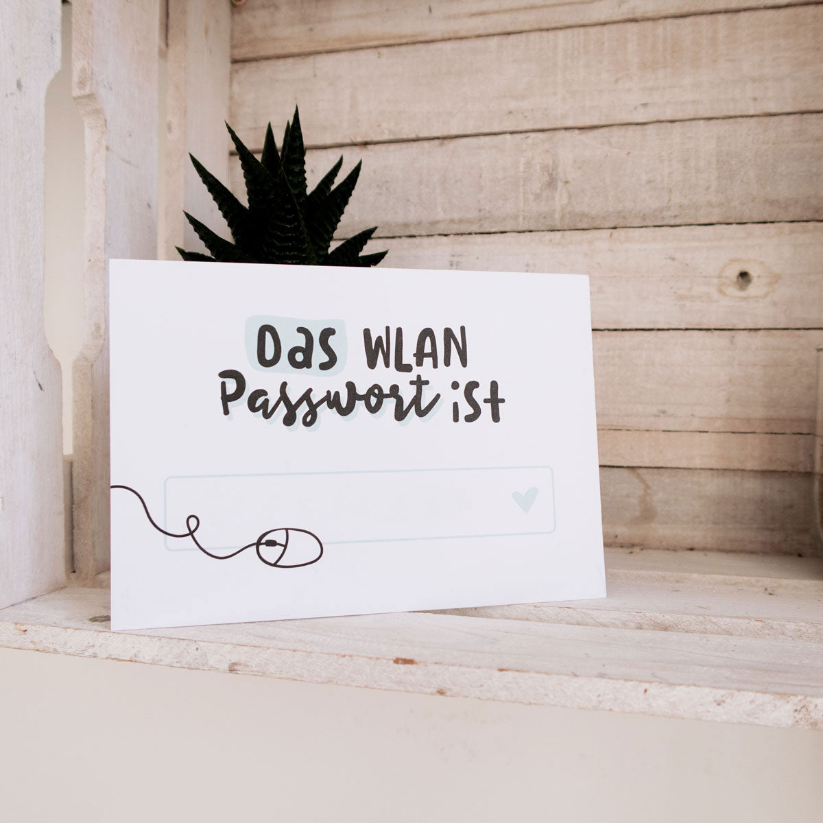 Postkarte „WLAN Passwort“