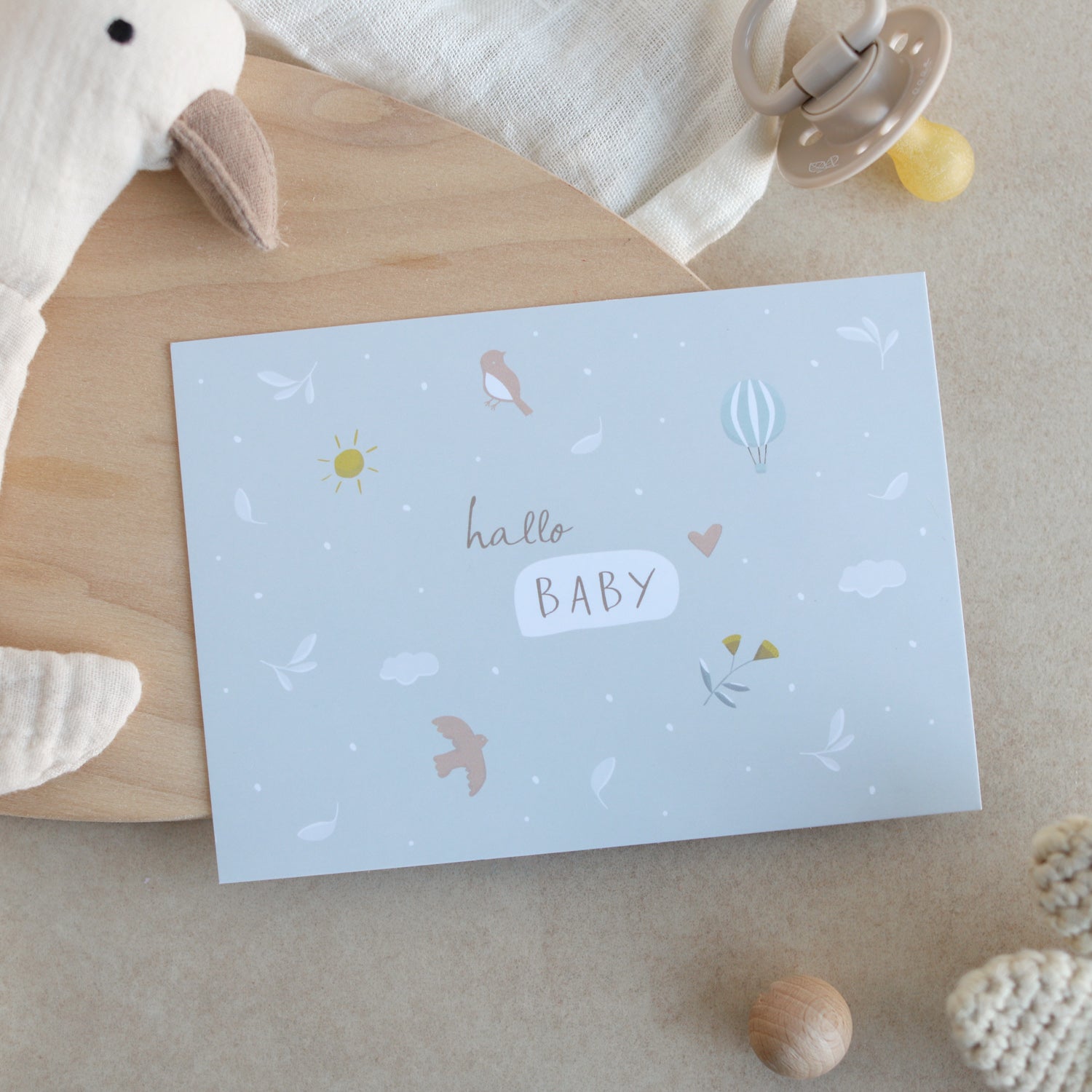 Postkarte „Hallo Baby"