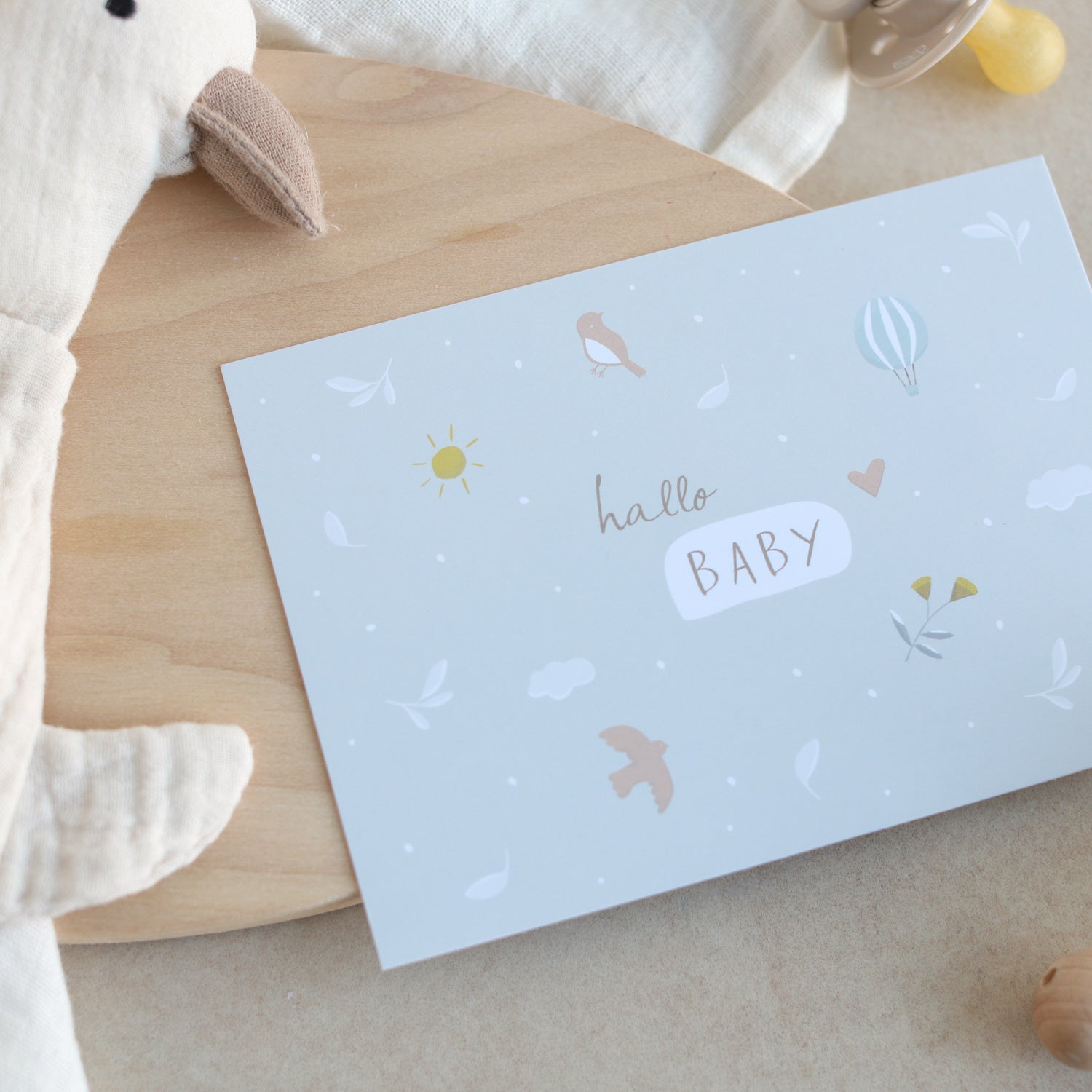 Postkarte „Hallo Baby"