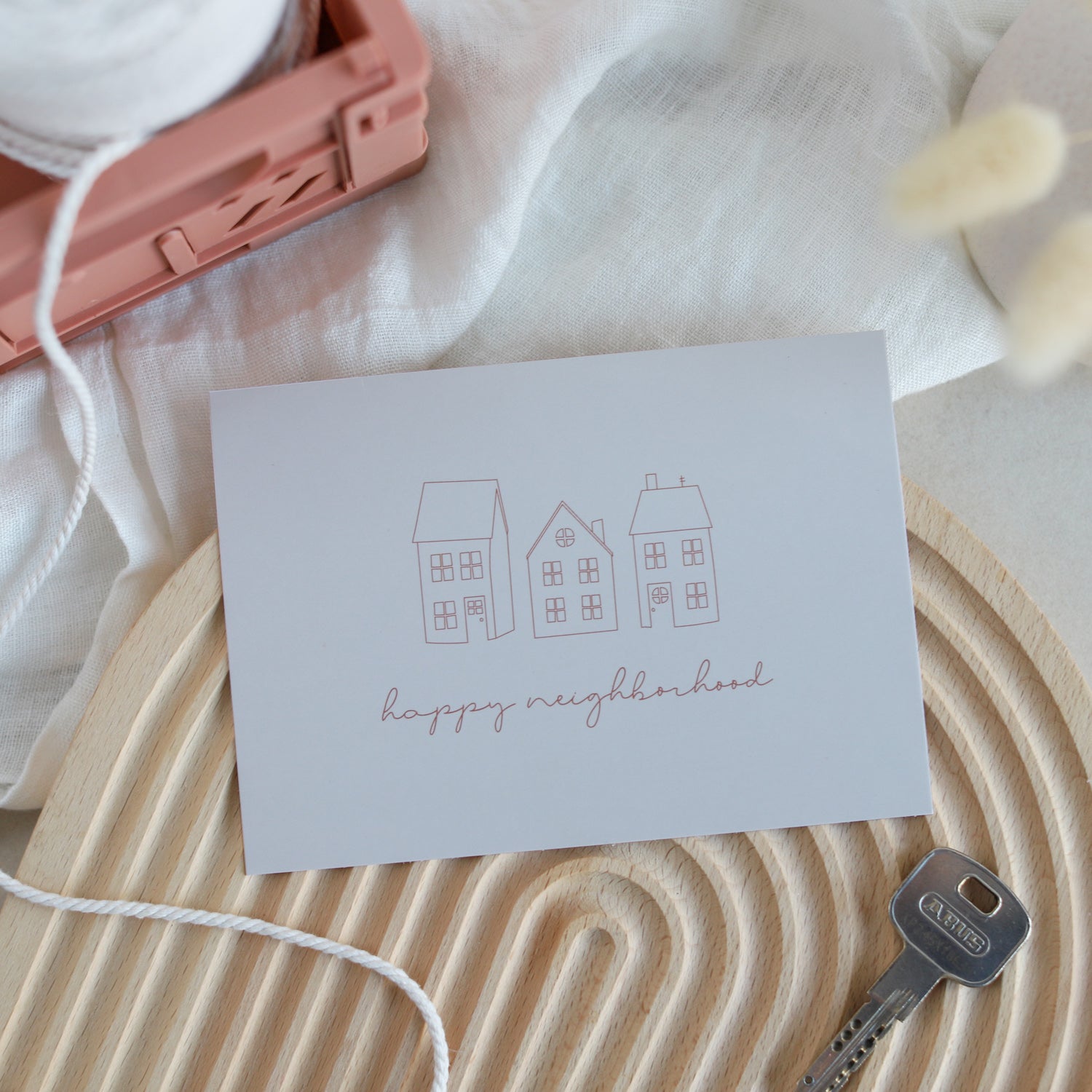 Postkarte „Happy neighborhood"