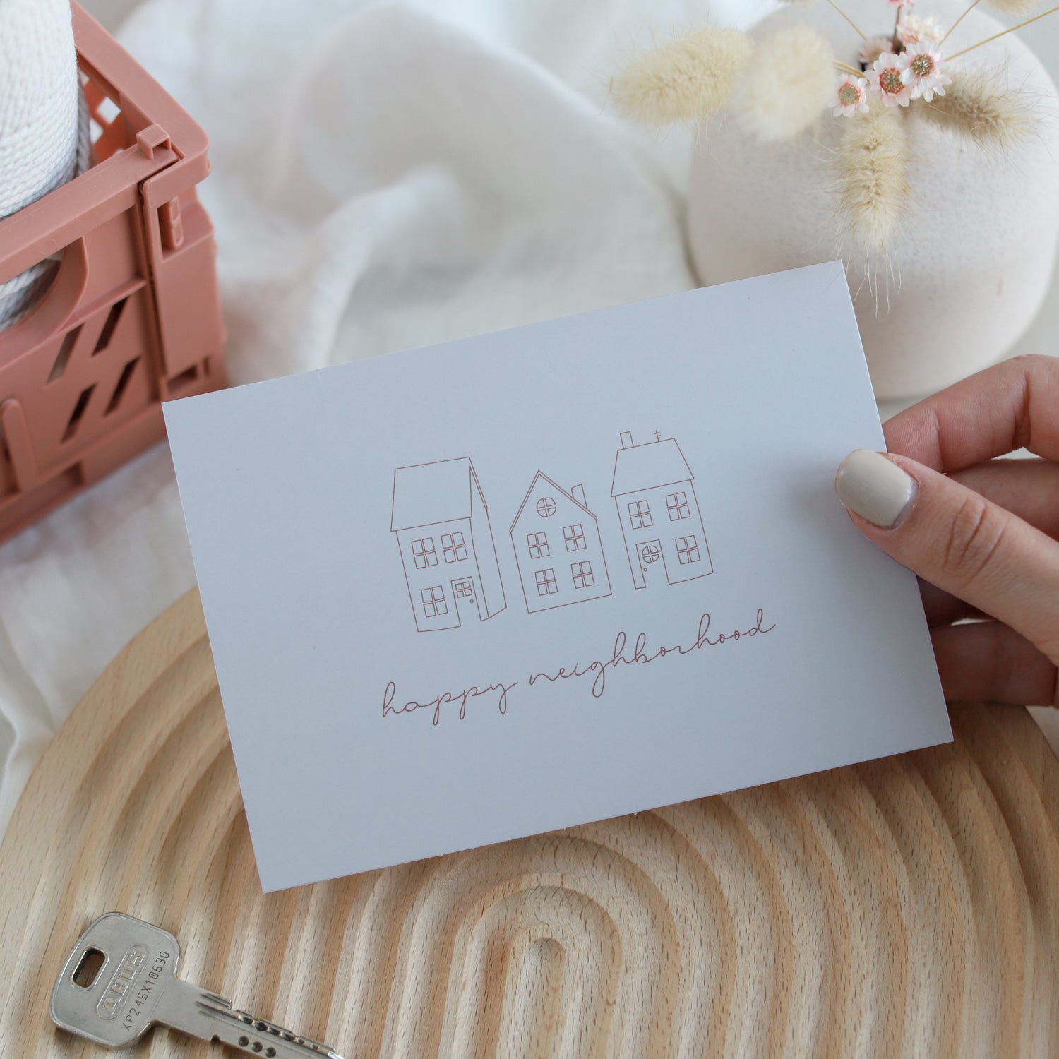 Postkarte „Happy neighborhood"