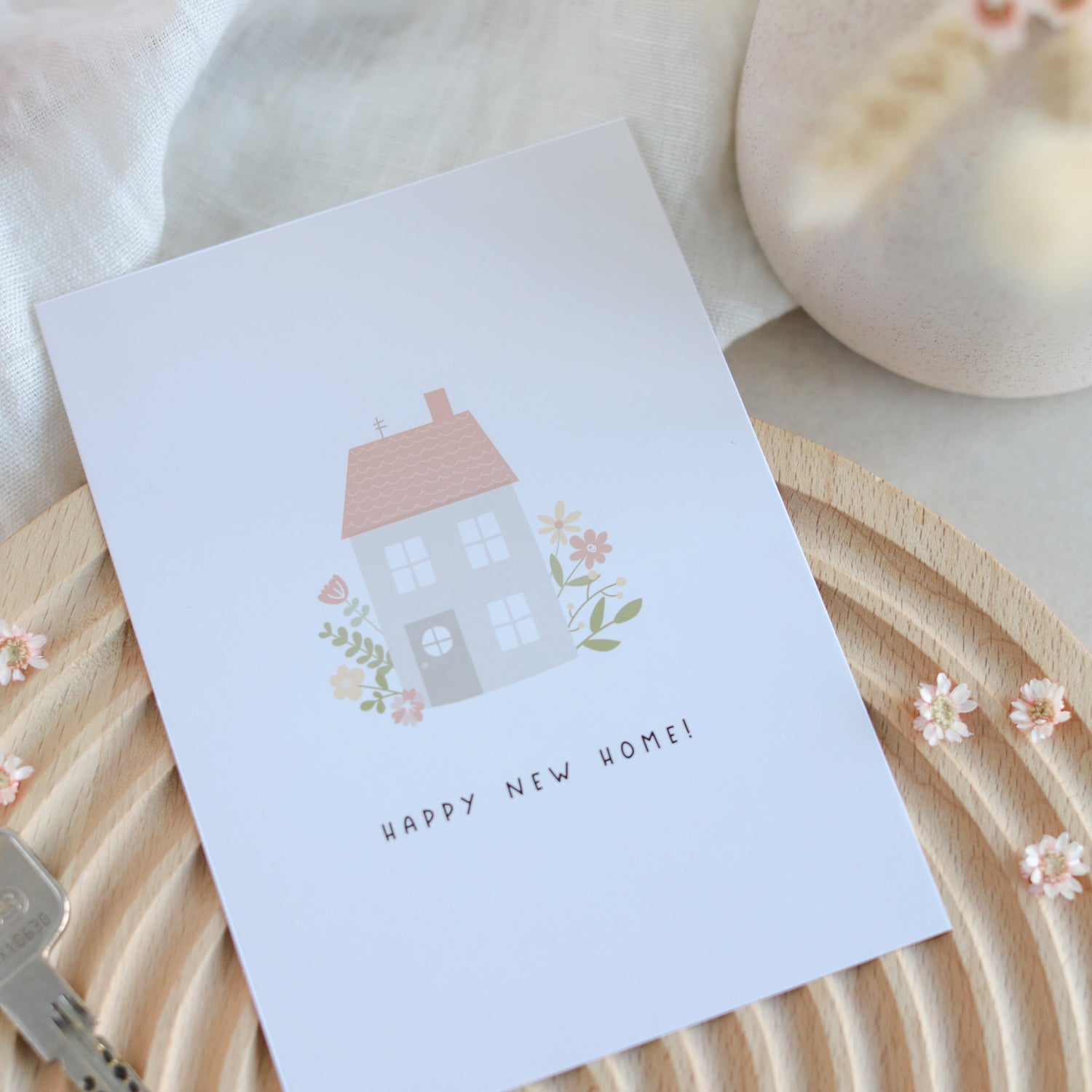 Postkarte „Happy new home"