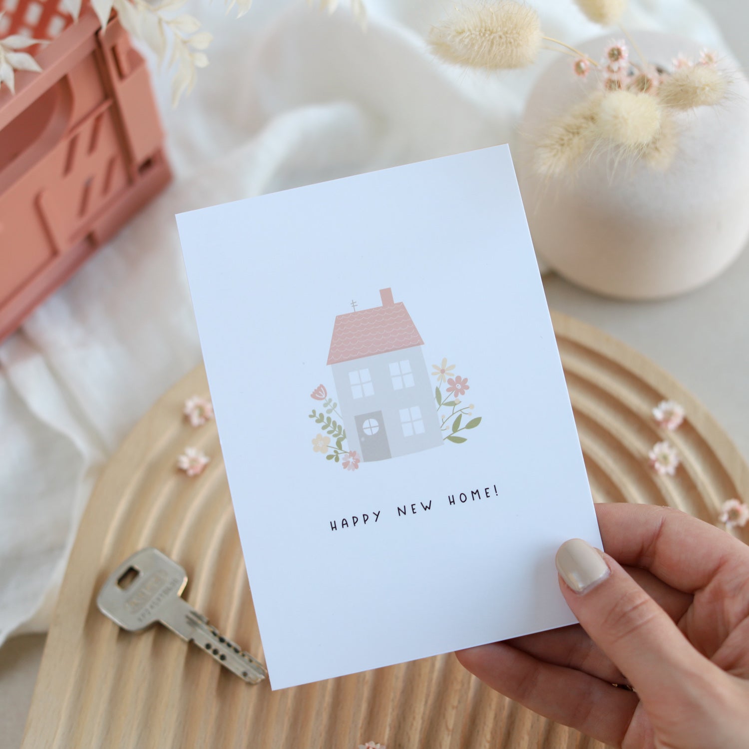 Postkarte „Happy new home"