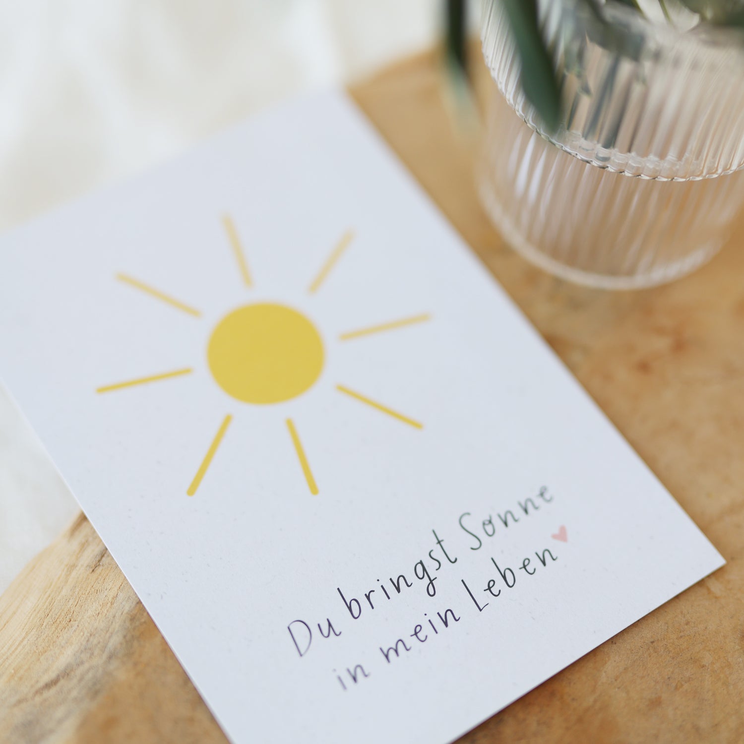 Postkarte „Du bringst Sonne"