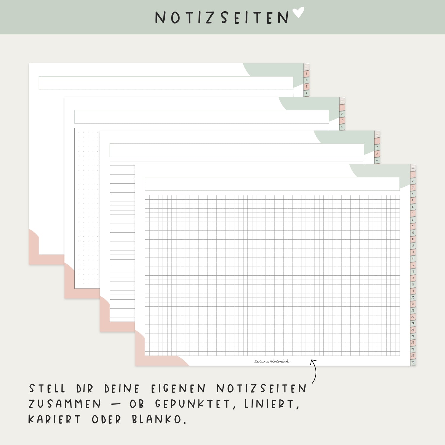 Digitaler Wochenplaner „Kleiner Achtgeber“