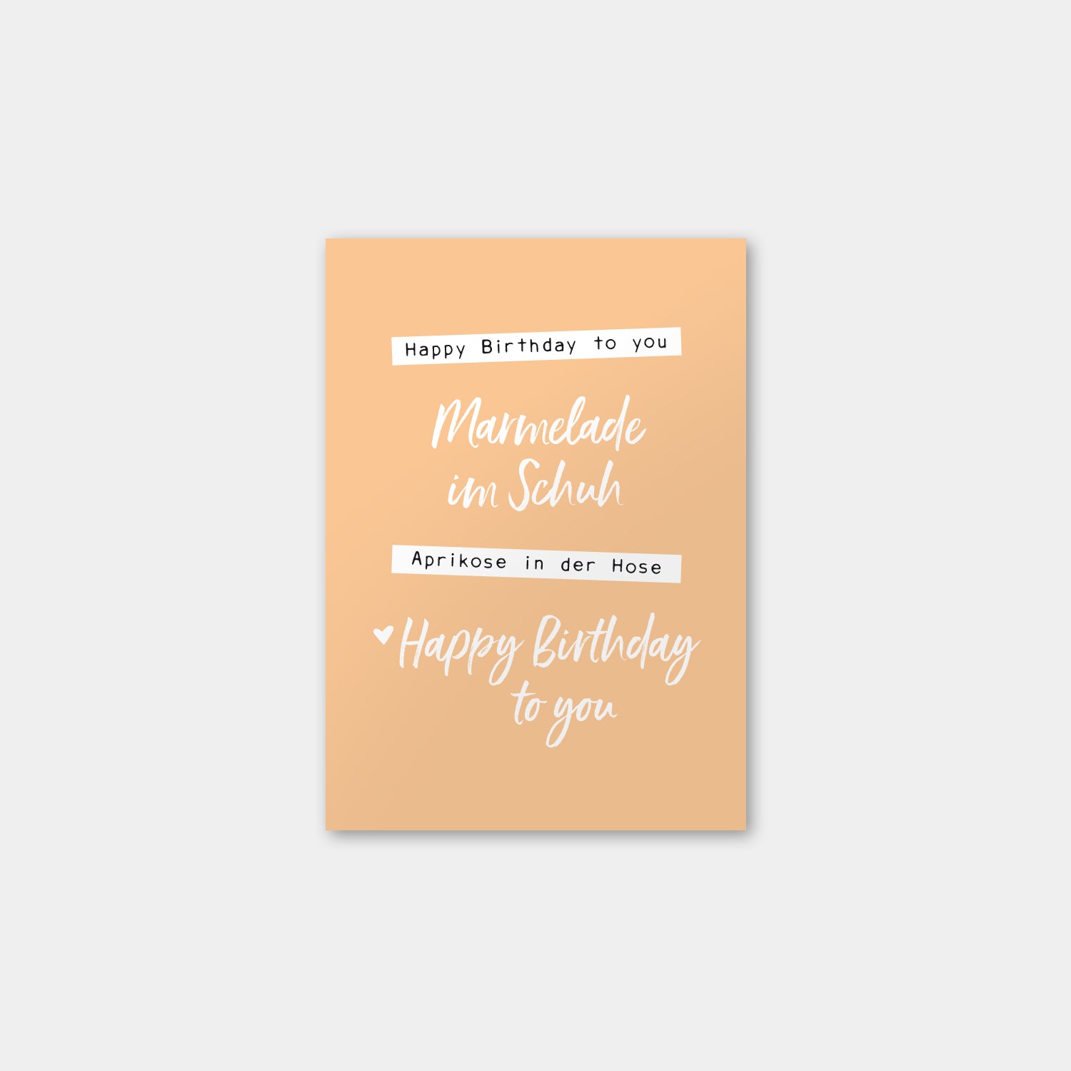 Postkarte „Marmelade im Schuh"