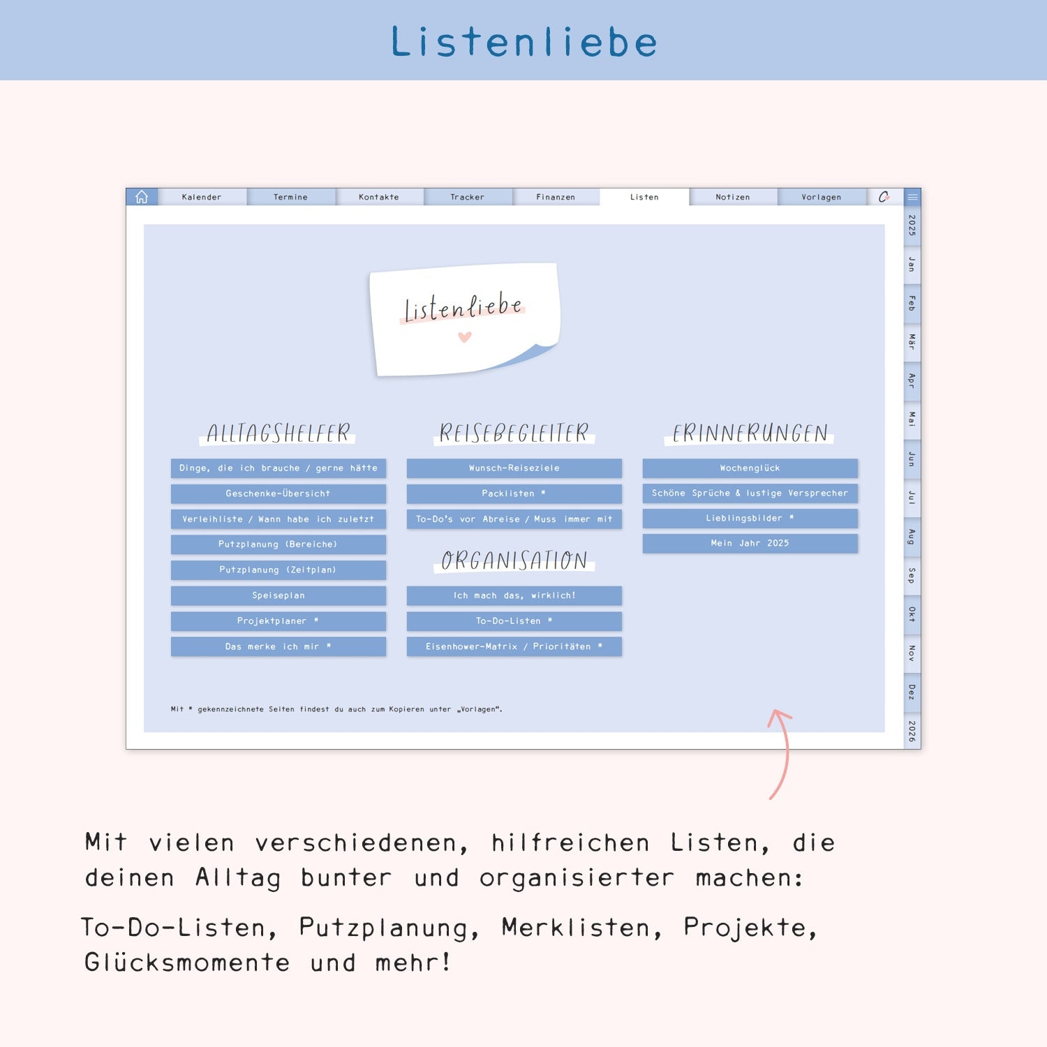 Digitaler Kalender „2025"