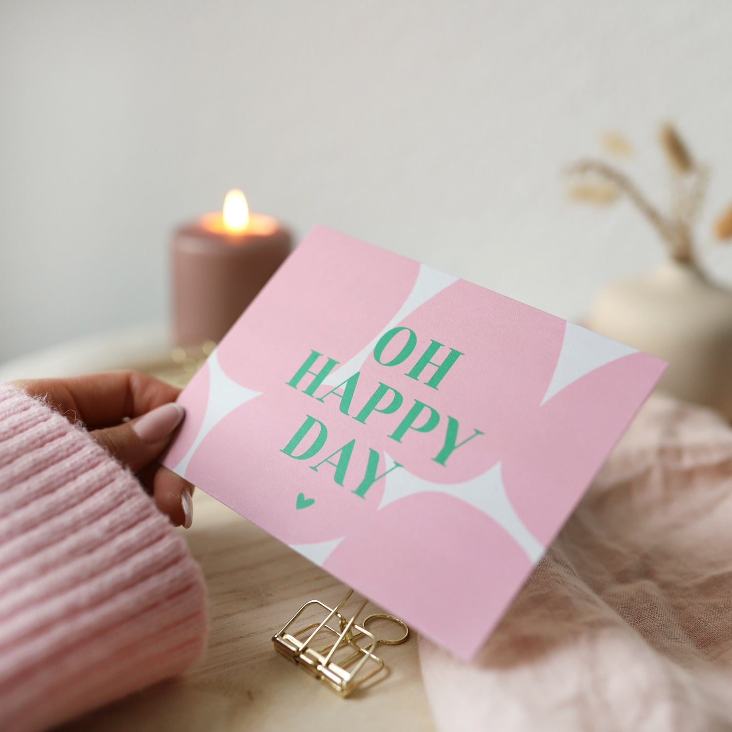 Postkarte „Oh happy day"