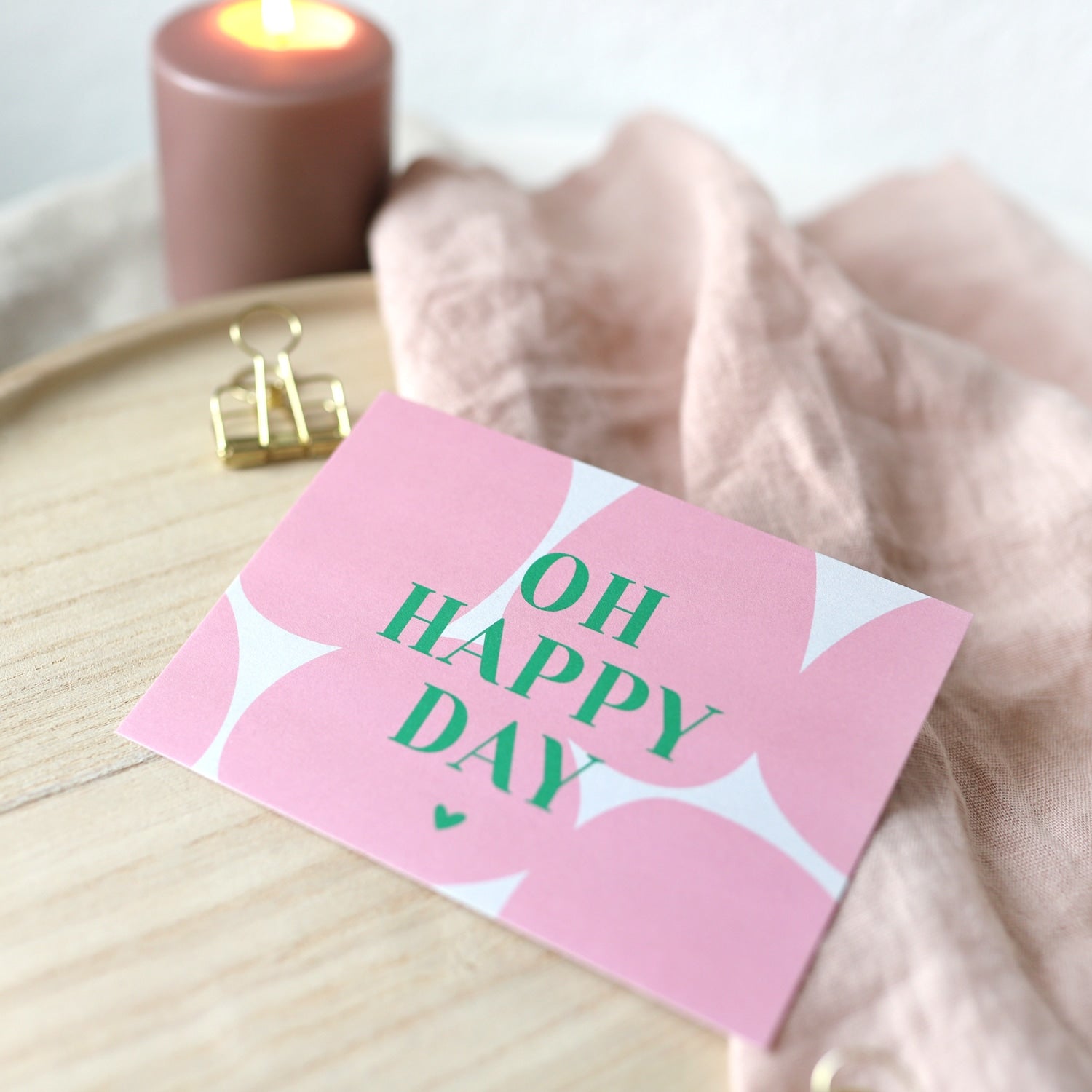 Postkarte „Oh happy day"