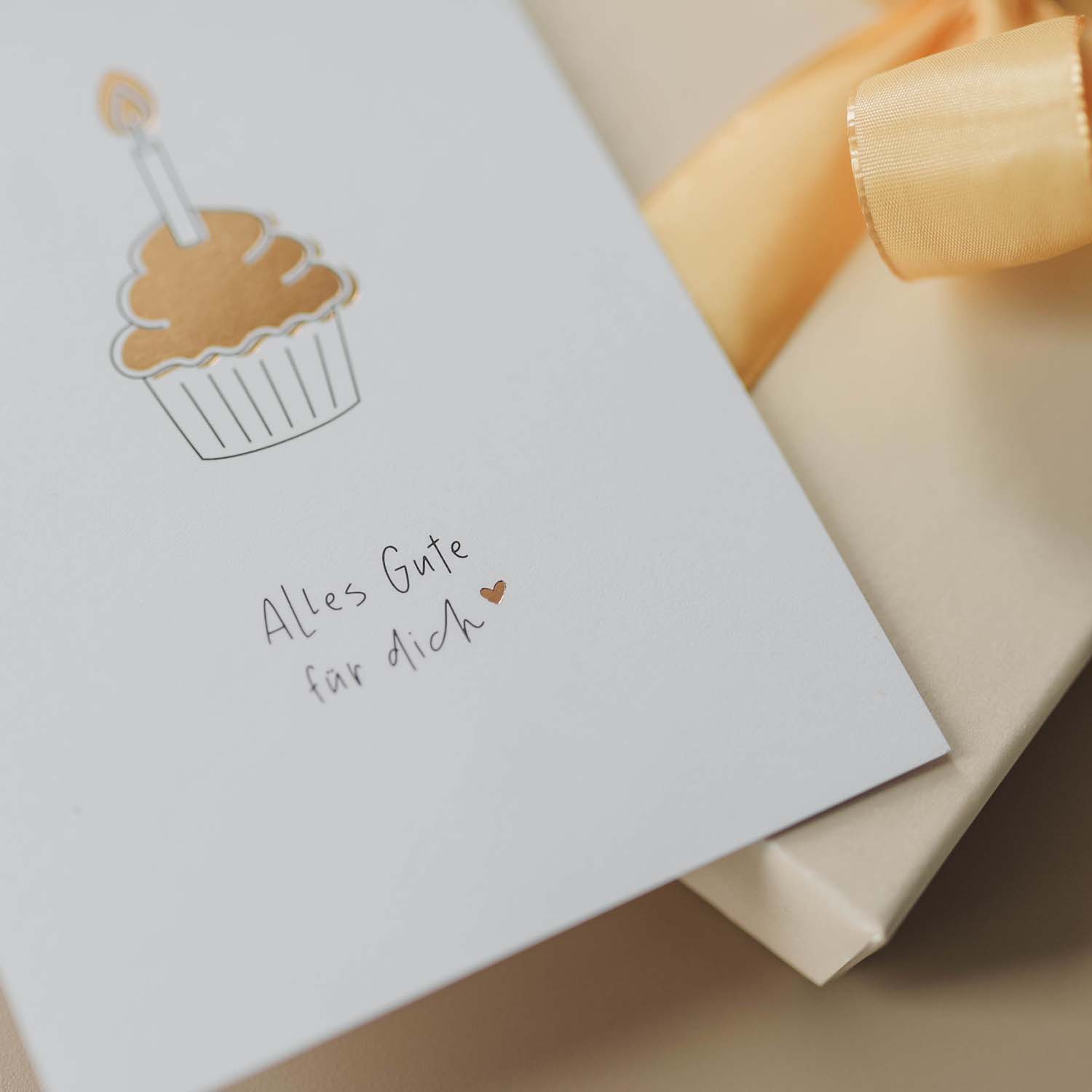 Postkarte „Alles Gute für dich“ mit Gold