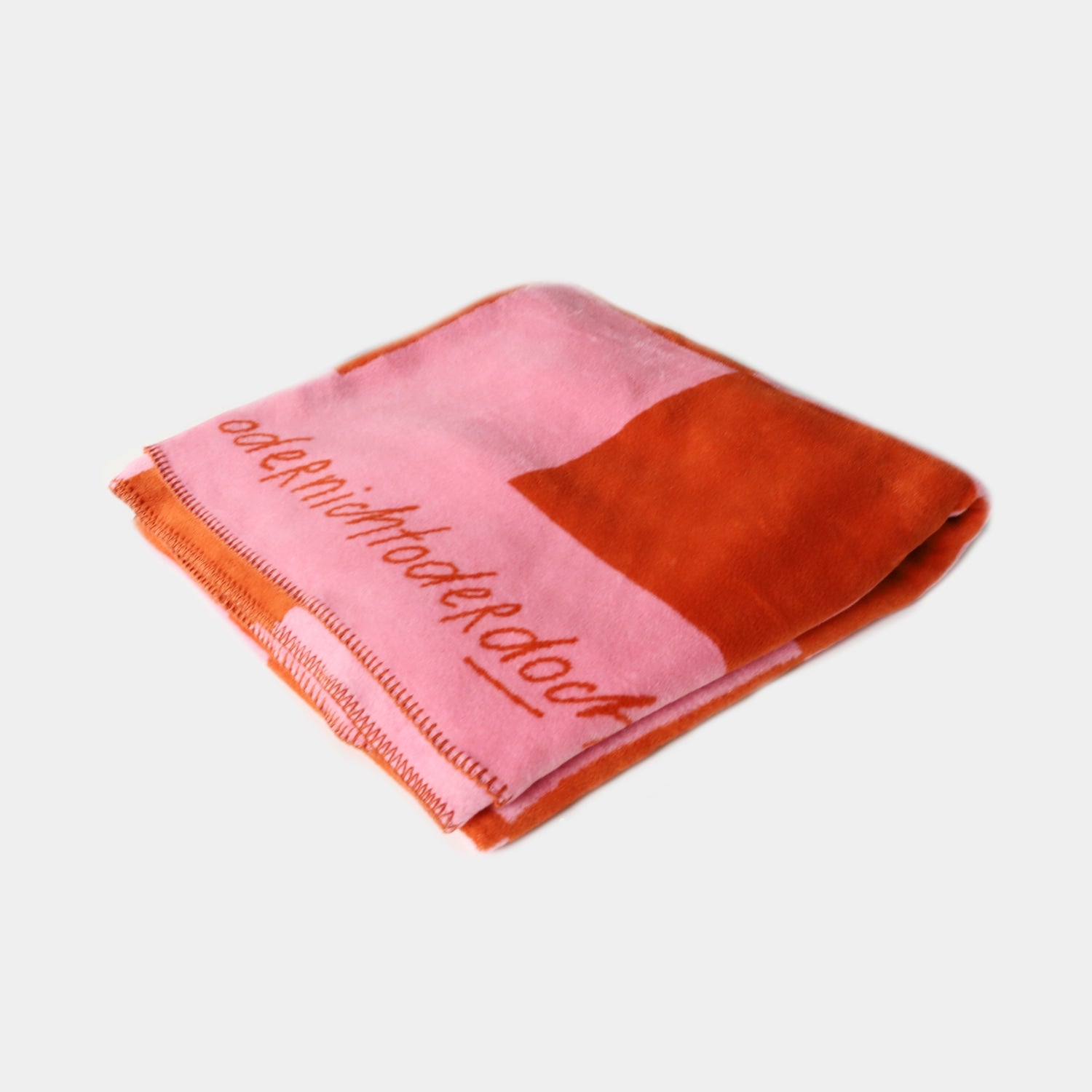 Kuscheldecke, orange-pink, kariert - 150 x 200 cm