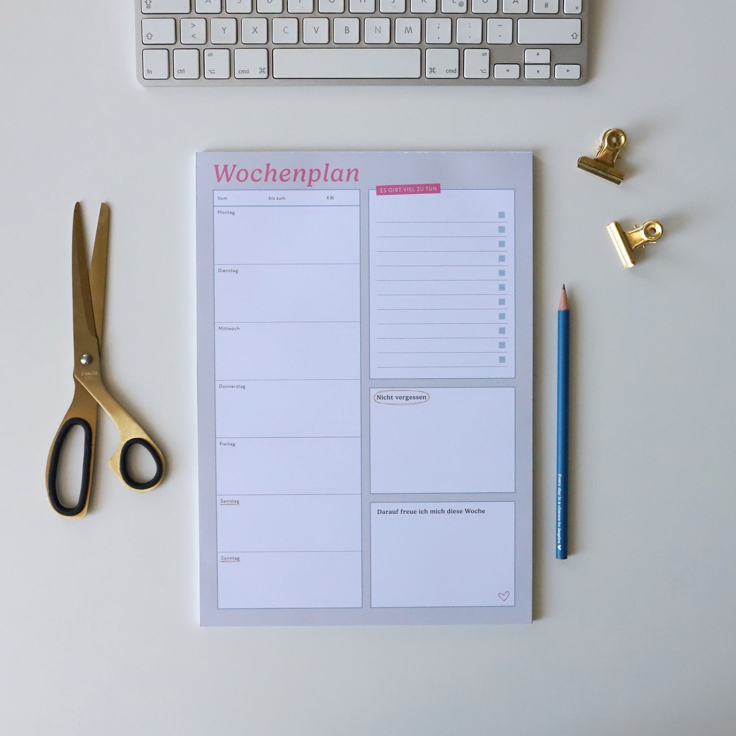 Notizblock A4 „Wochenplan“