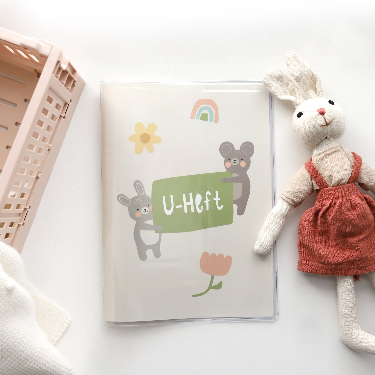 U-Heft-Hülle „Hase & Maus“