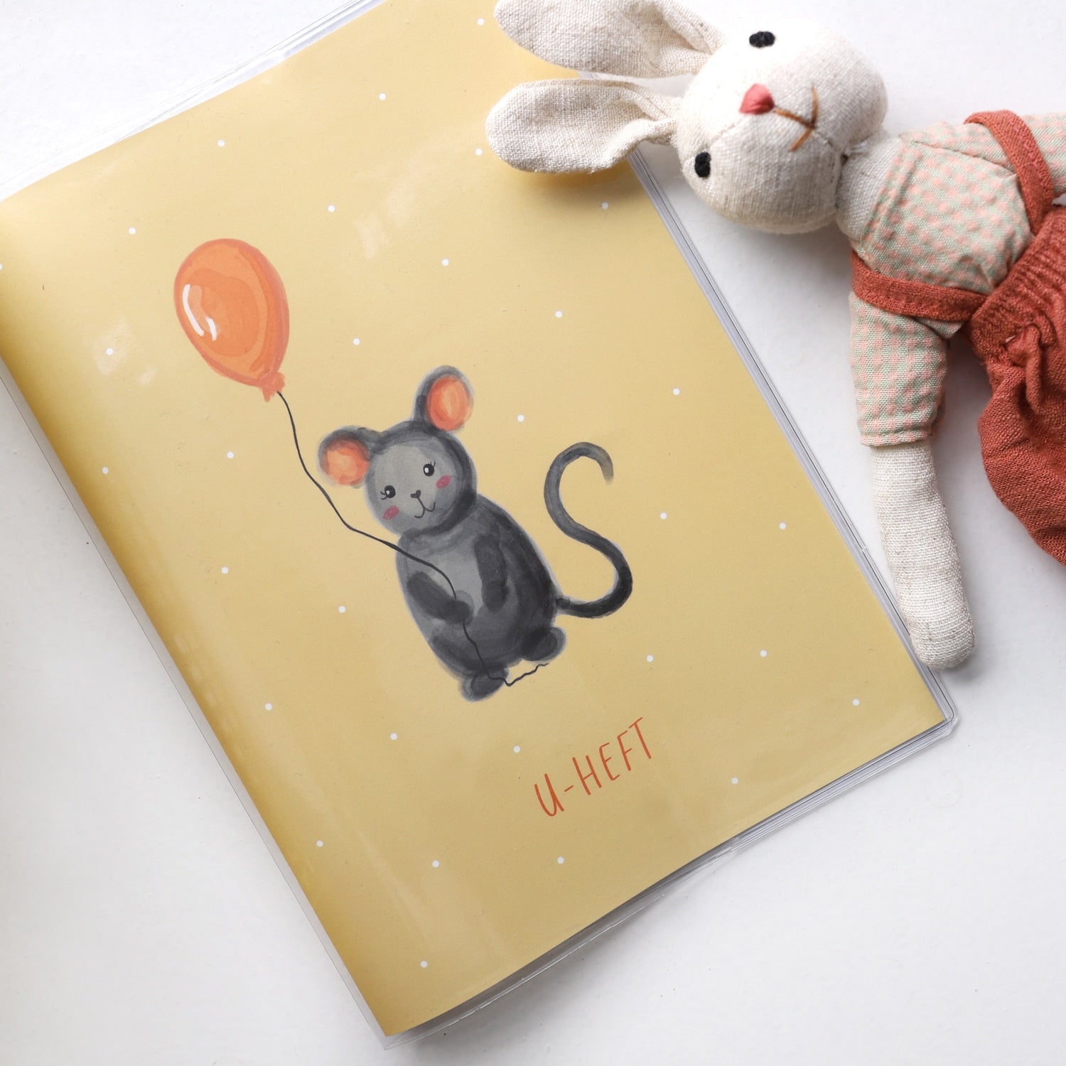 U-Heft-Hülle „Maus“, aquarell