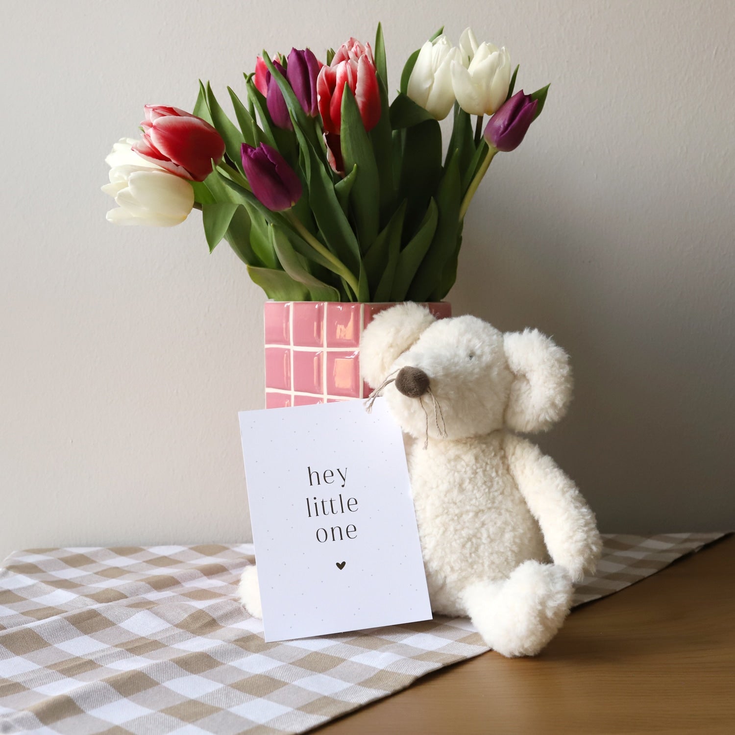 Postkarte „Hey little one“ mit Gold