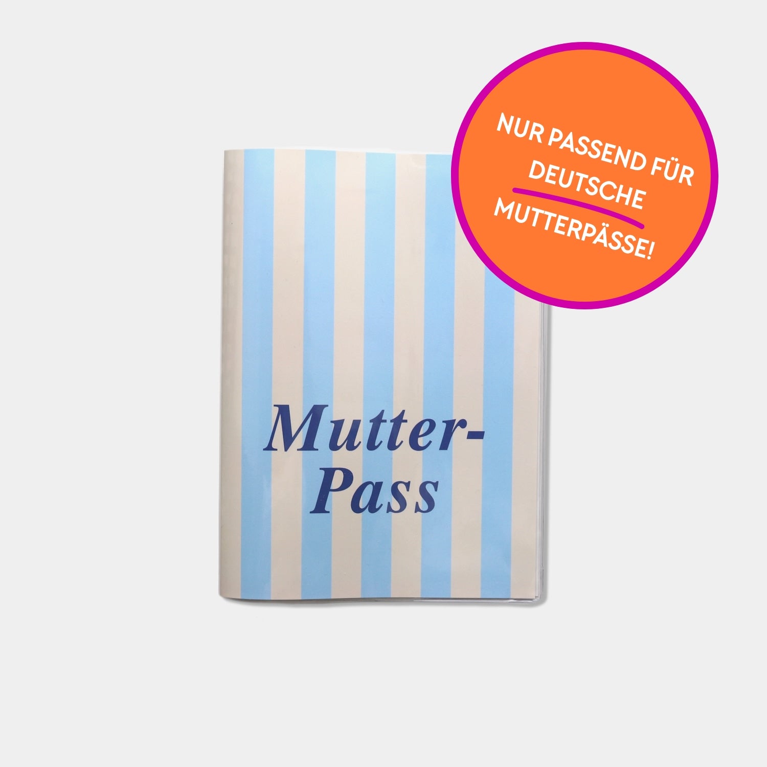Mutterpass-Hülle „Streifen“, blau