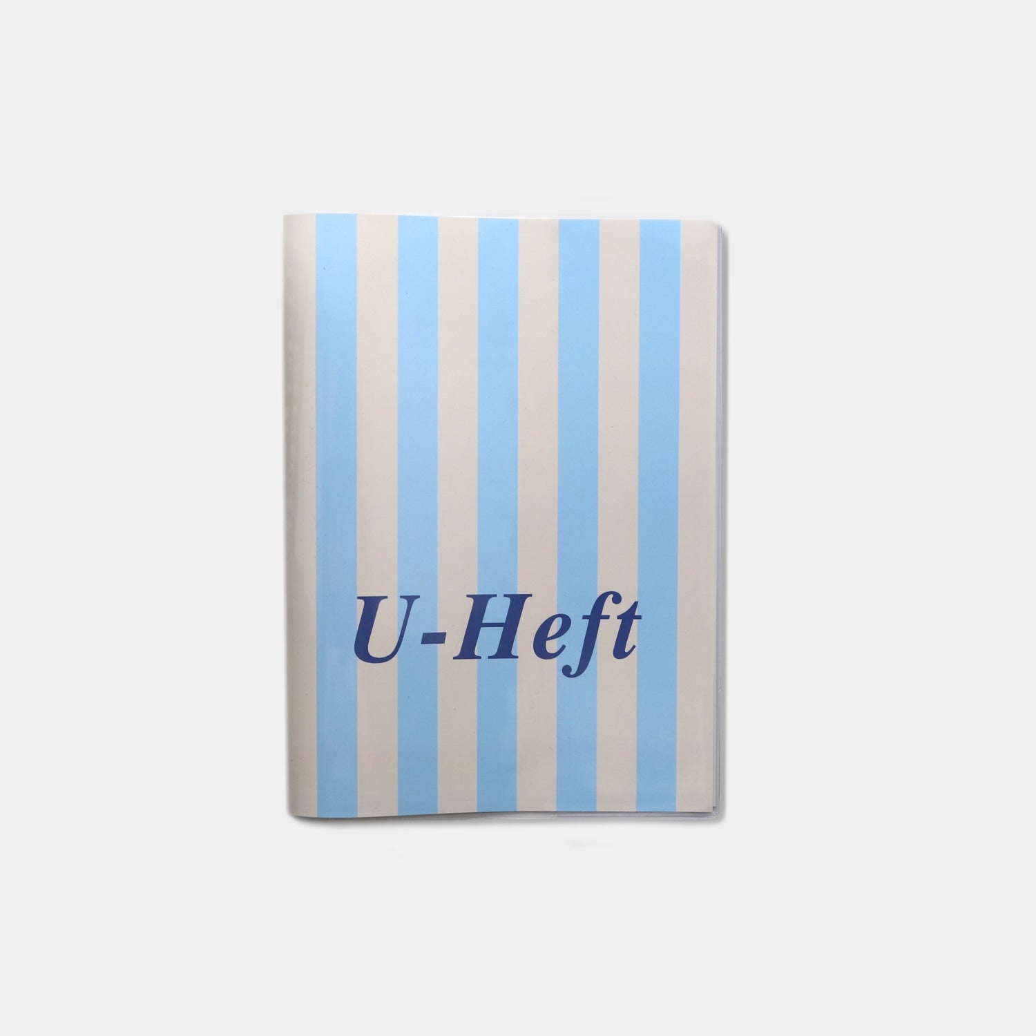 U-Heft-Hülle „Streifen“, blau