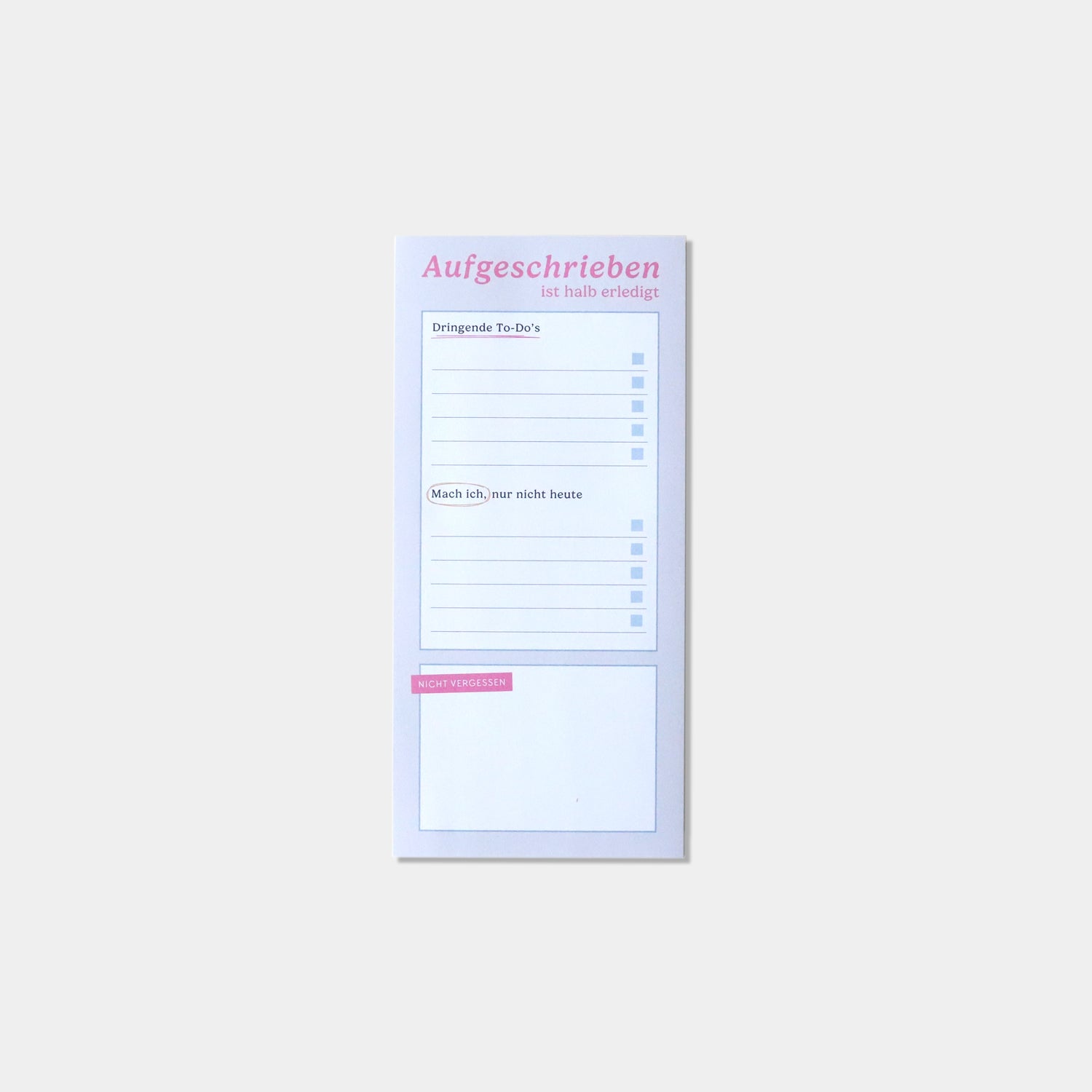 Notizblock DIN lang „Aufgeschrieben"
