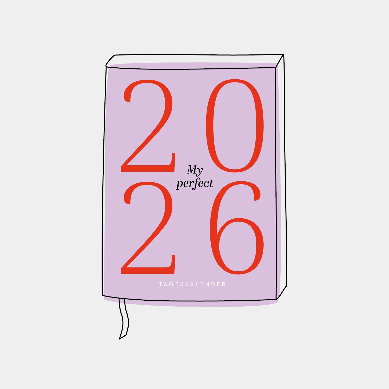 Tageskalender 2026 | A5+ lila