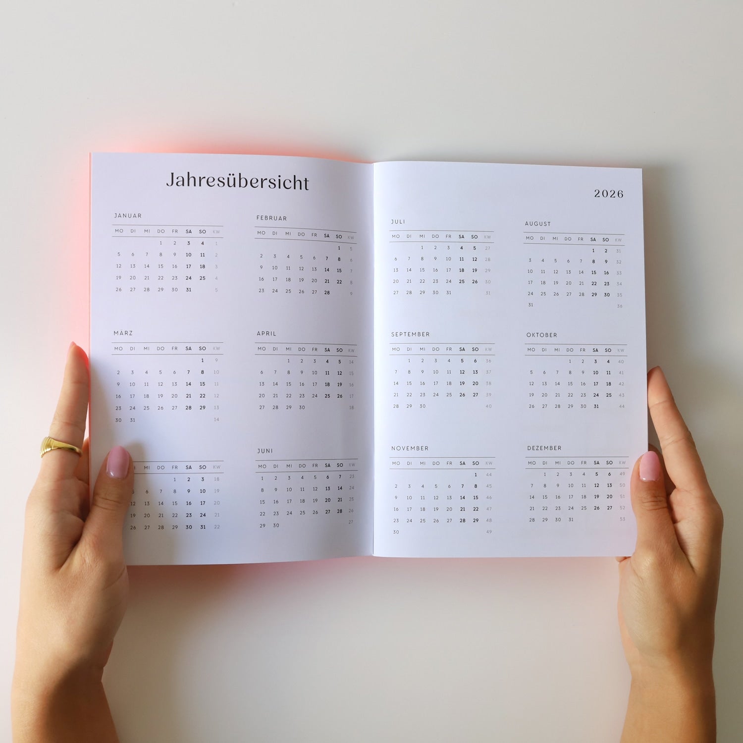 Monatskalender 2026 „Neon“
