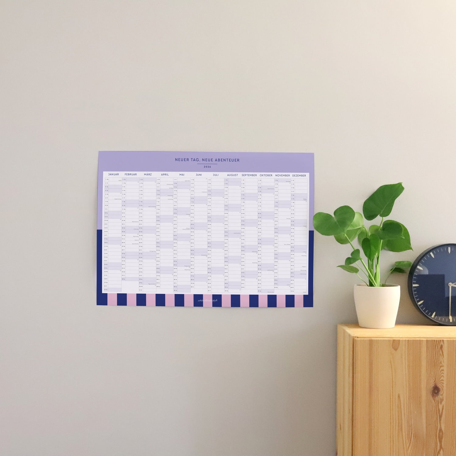 Wandkalender 2026 „Neuer Tag“, 70 x 50 cm