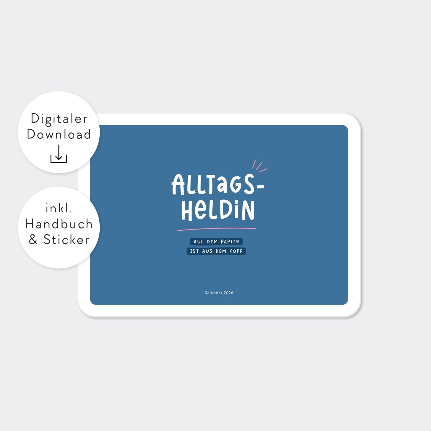 Digitaler Kalender 2026 „Alltagsheldin"