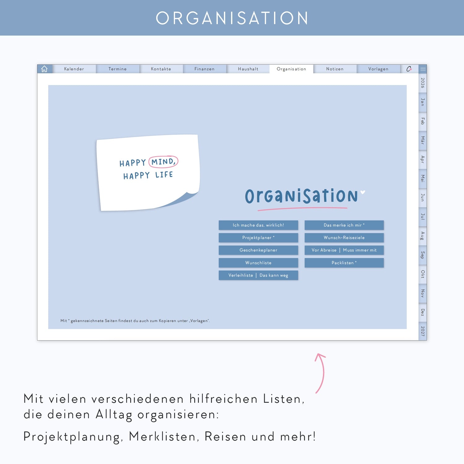 Digitaler Kalender 2026 „Alltagsheldin"