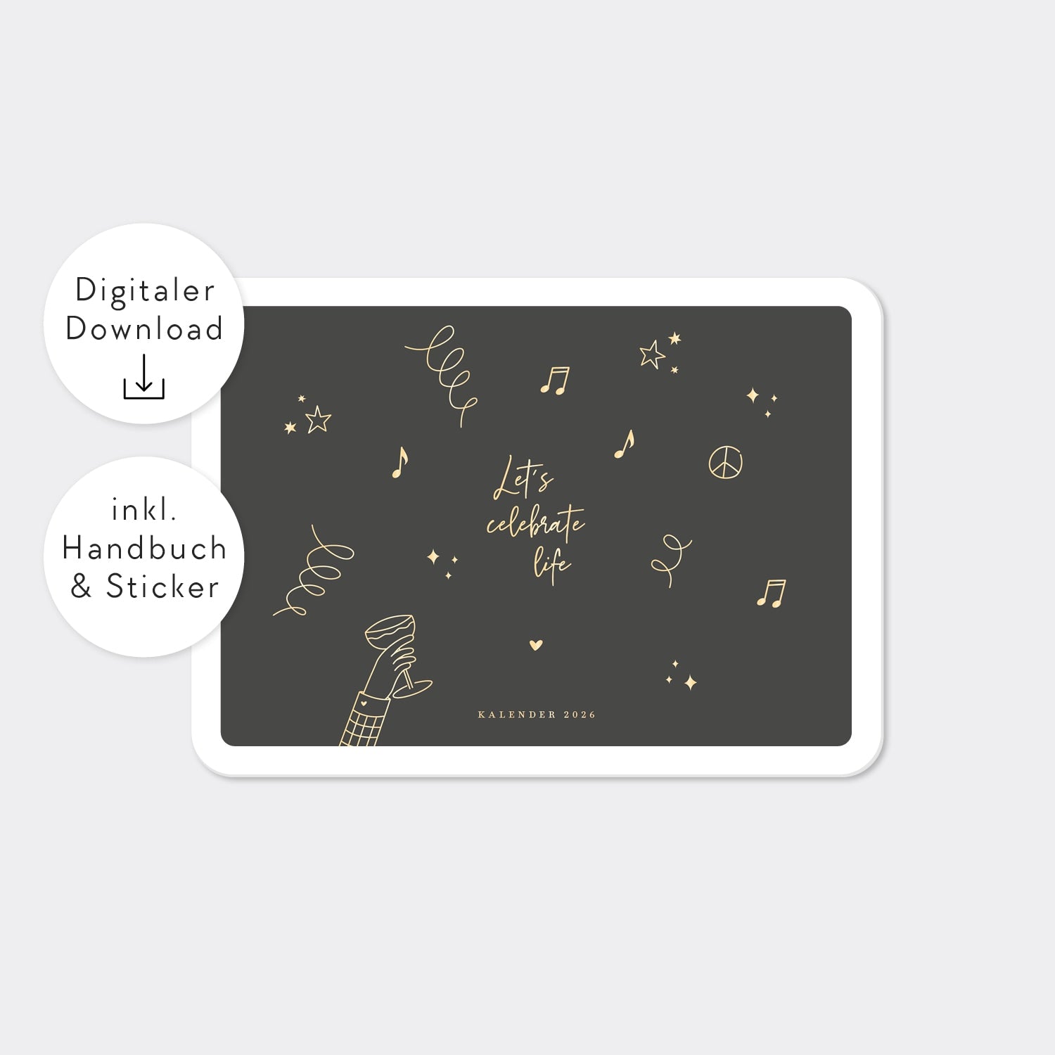 Digitaler Kalender 2026 „Celebrate"