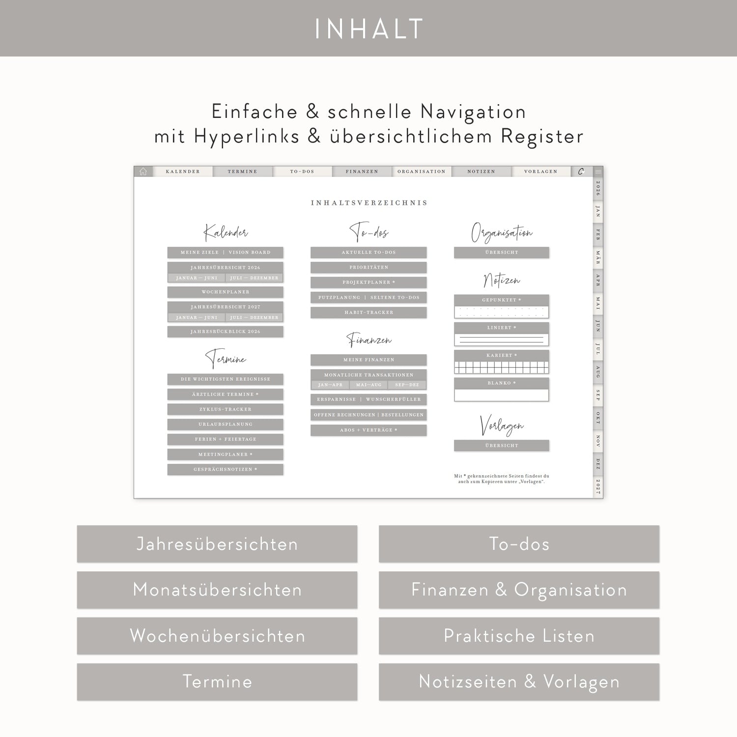 Digitaler Kalender 2026 „Celebrate"