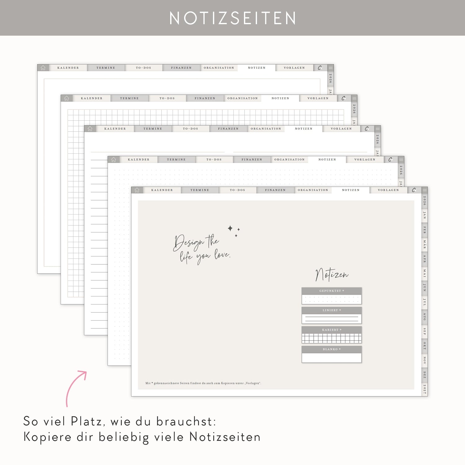 Digitaler Kalender 2026 „Celebrate"