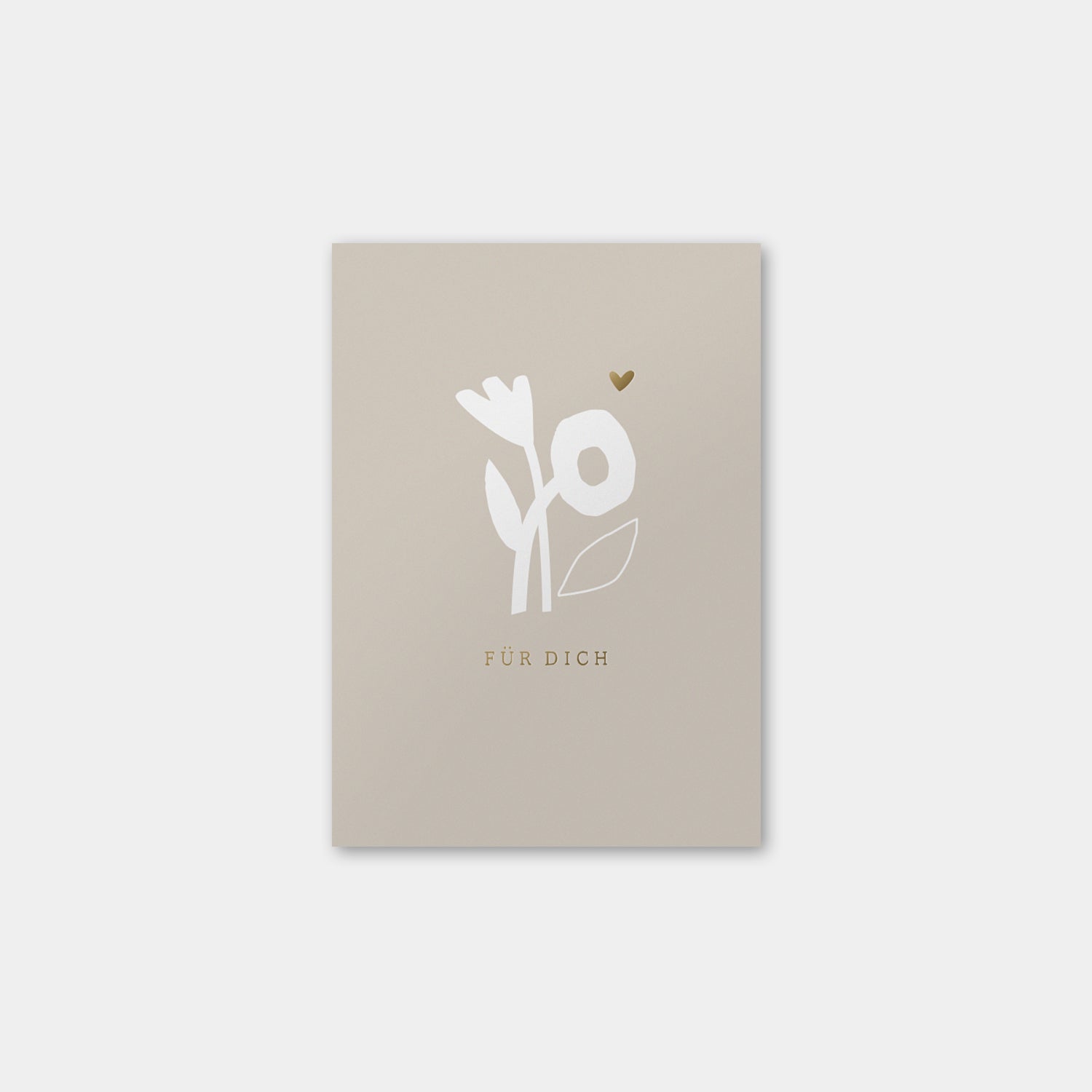 Postkarte „Für Dich", mit Gold