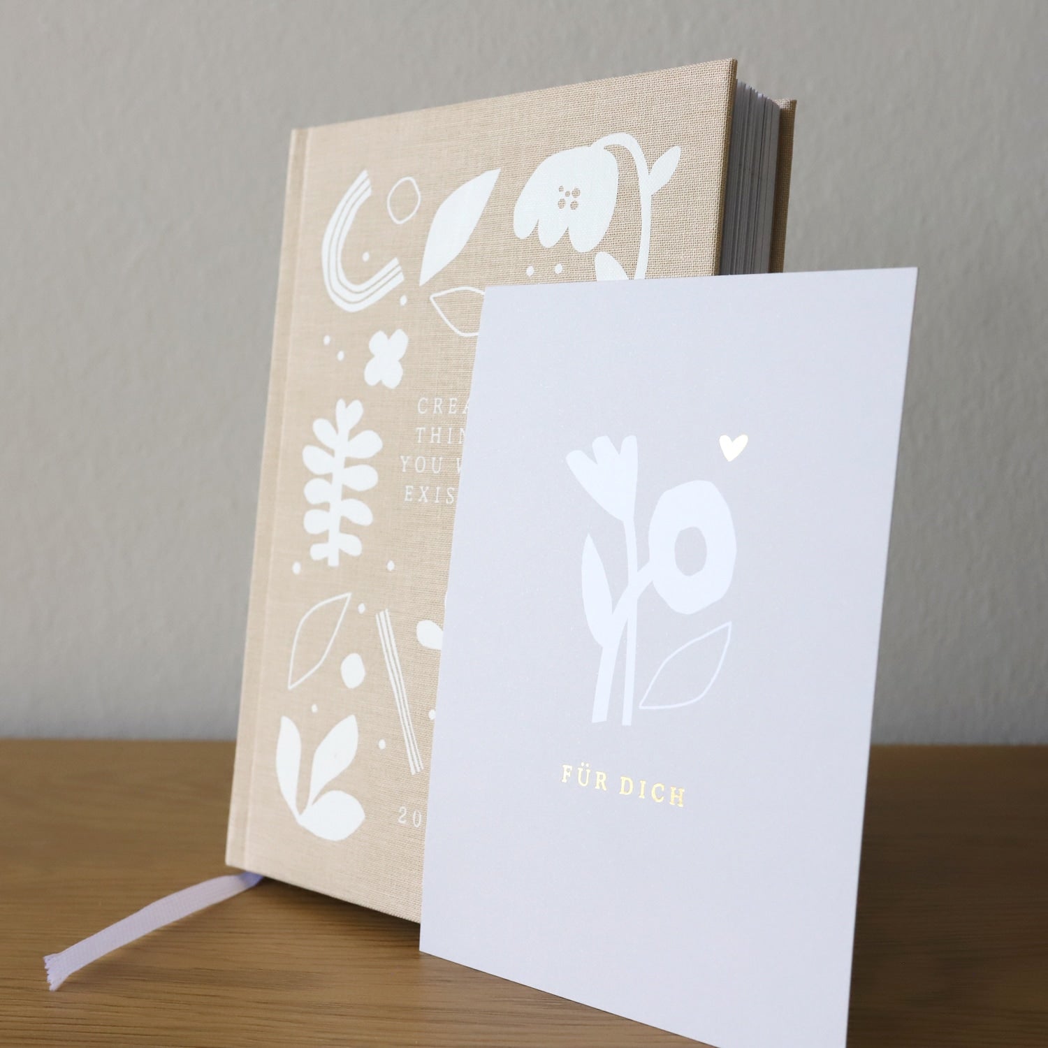 Postkarte „Für Dich", mit Gold