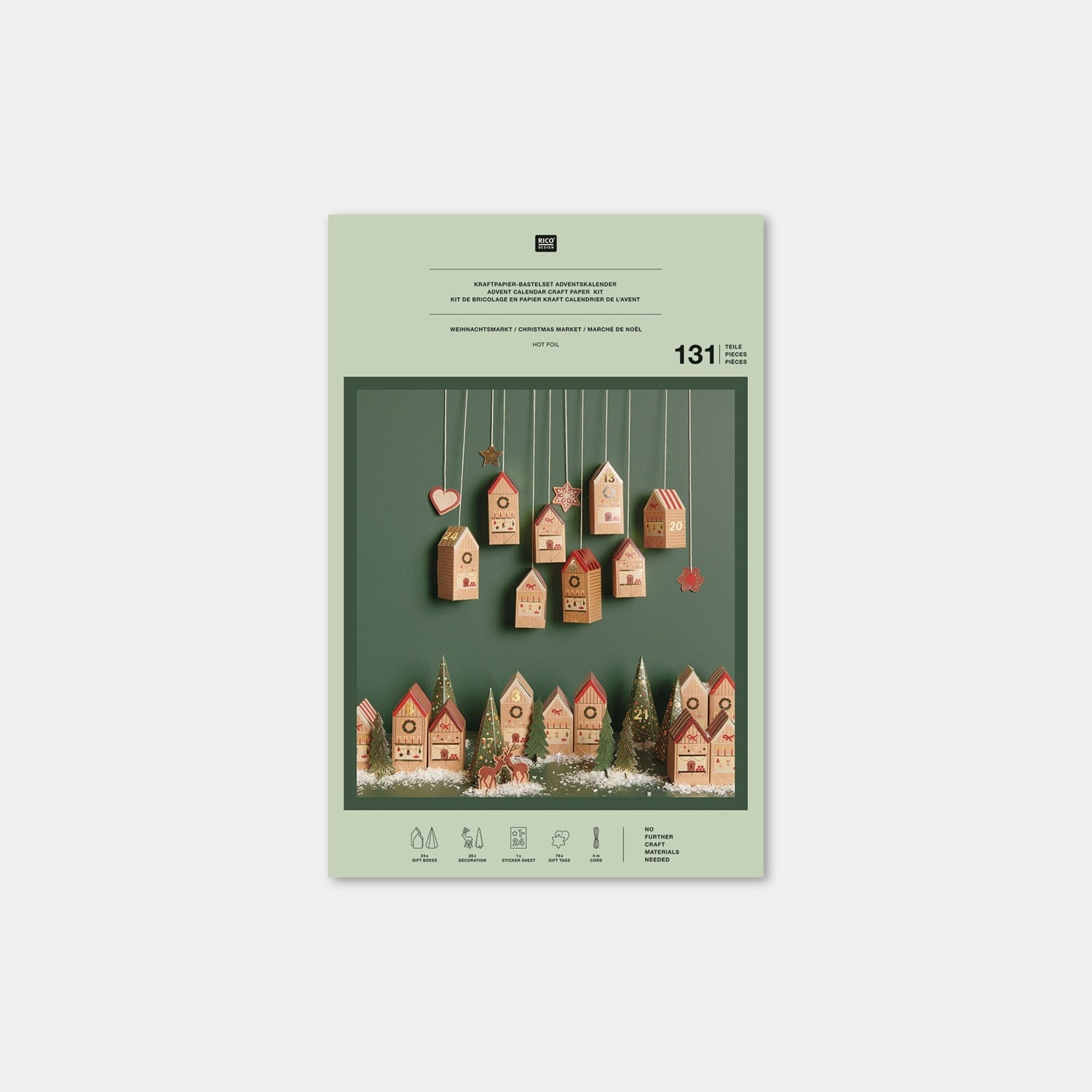 Adventskalender-Bastelset  „Weihnachtsmarkt"