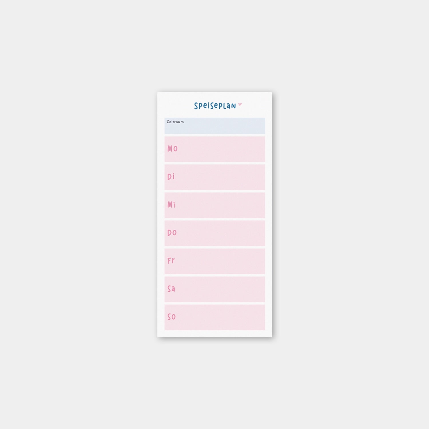 Notizblock DIN lang „Speiseplan"