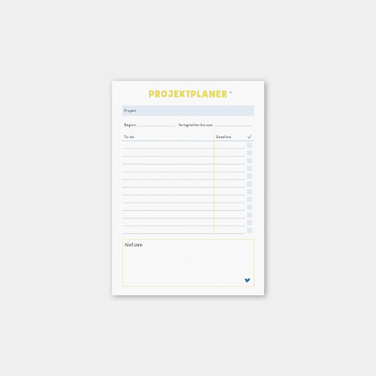 Notizblock A5 „Projektplaner"
