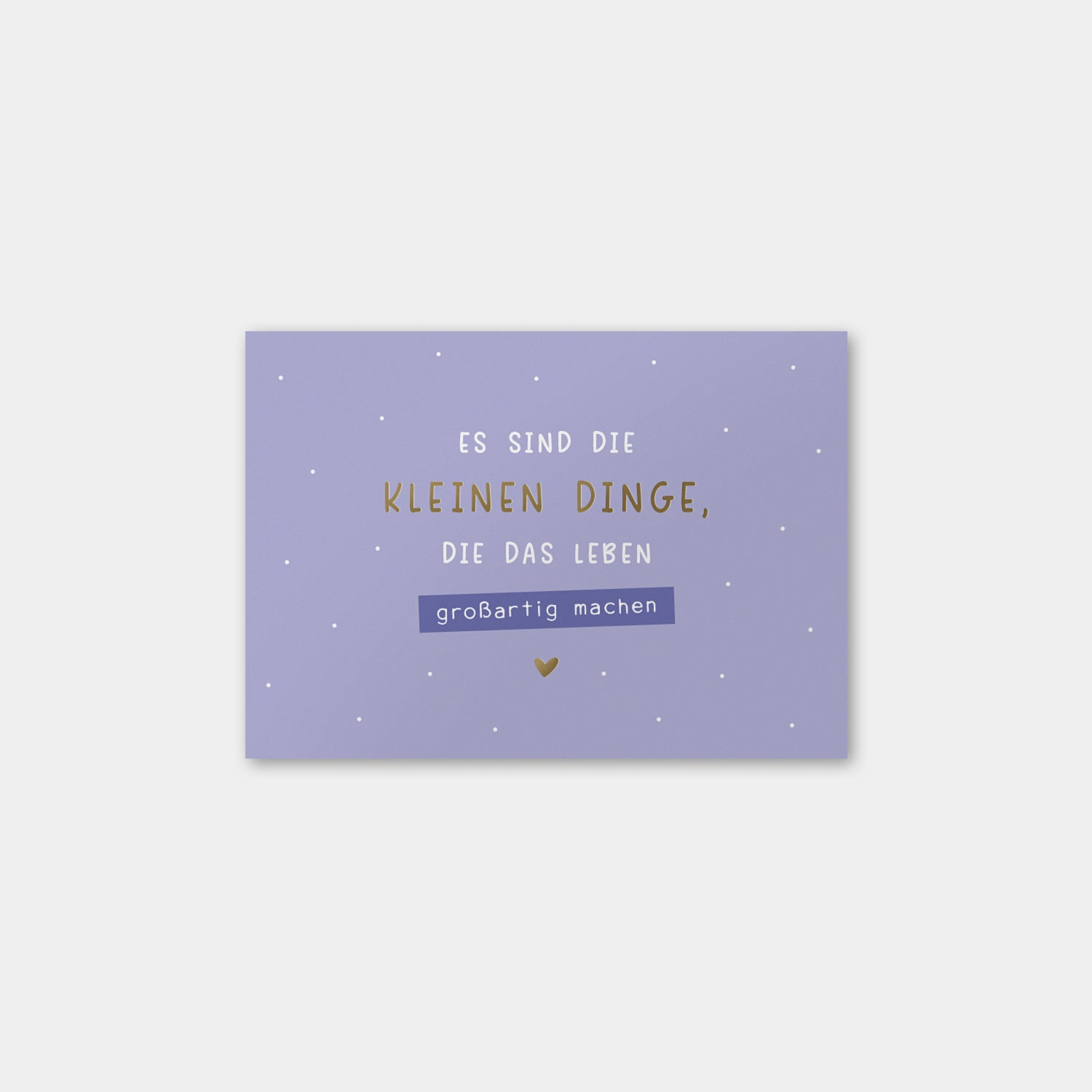 Postkarte „Kleine Dinge“ mit Gold