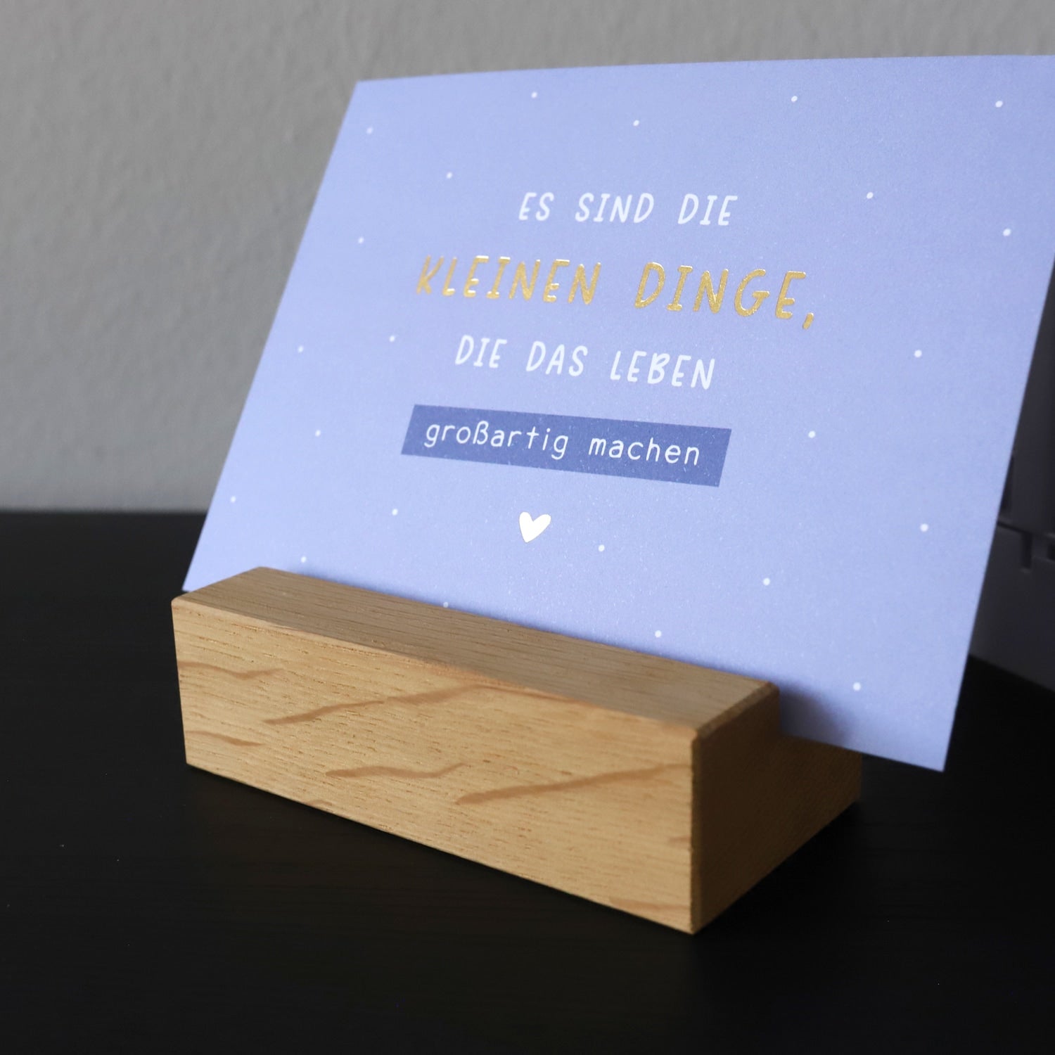 Postkarte „Kleine Dinge“ mit Gold
